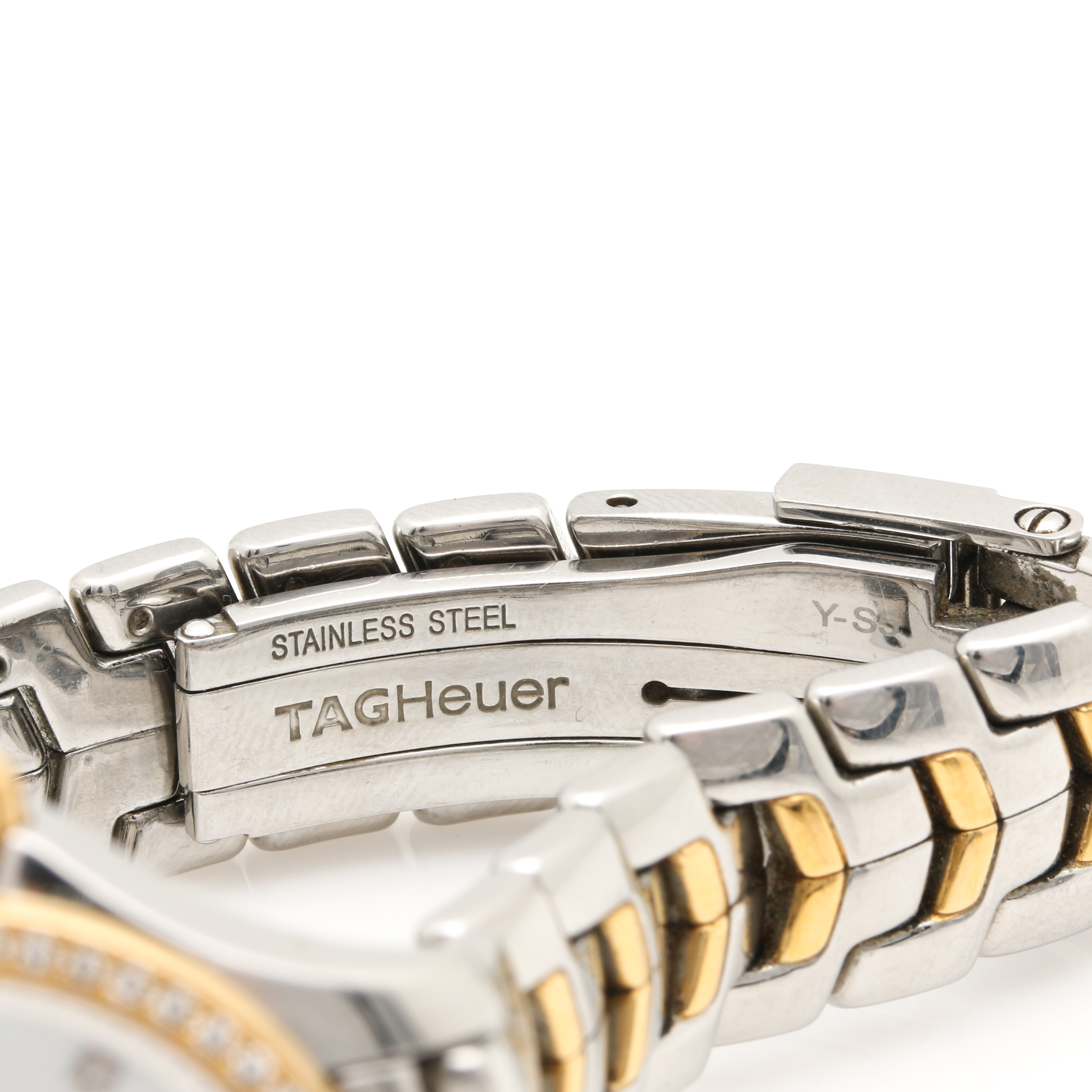 TAG Heuer Stainless Steel and 18K Yellow Gold Diamond Watch