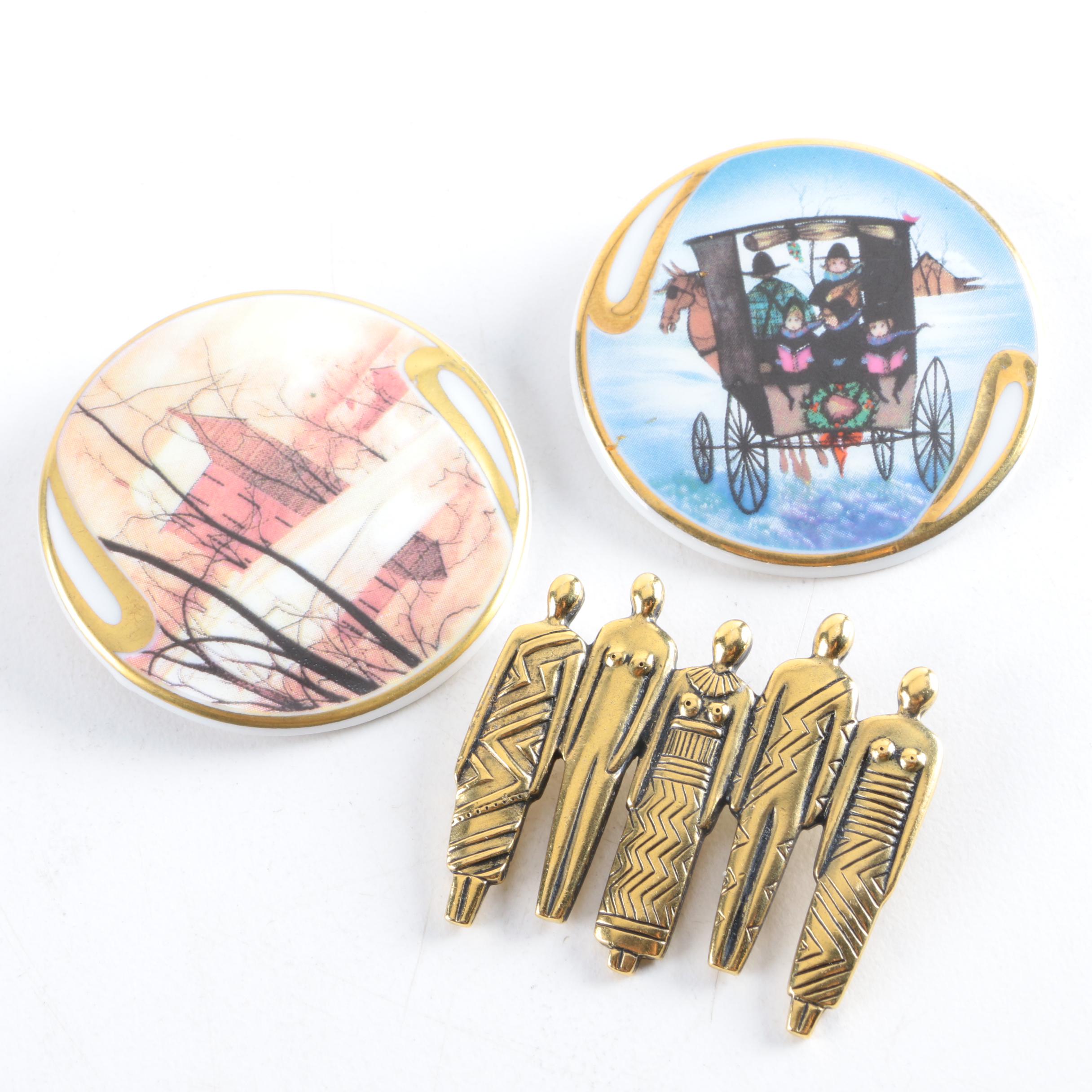 Assorted Costume Jewelry Including Undee, Laurel Burch and Buckley