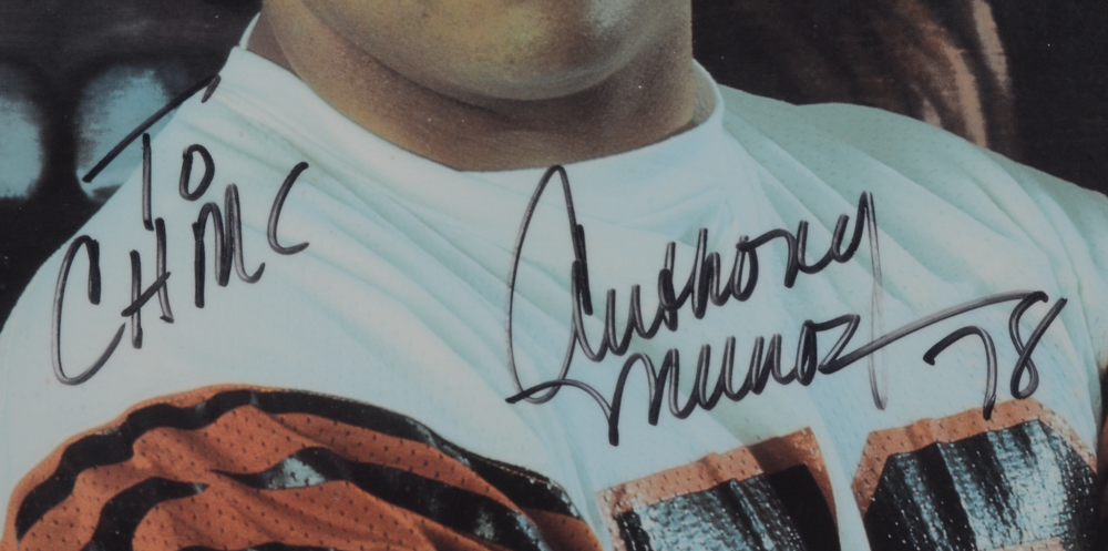 Anthony Munoz Signed Vintage Bengals Poster