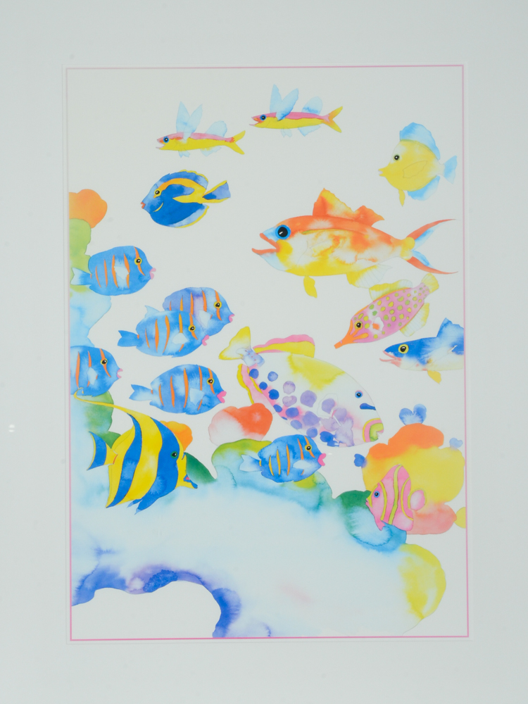 Offset Lithograph Print of Tropical Fish