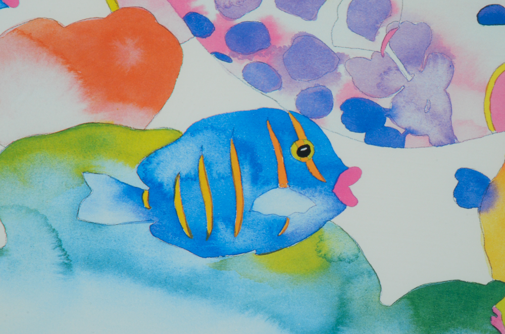 Offset Lithograph Print of Tropical Fish