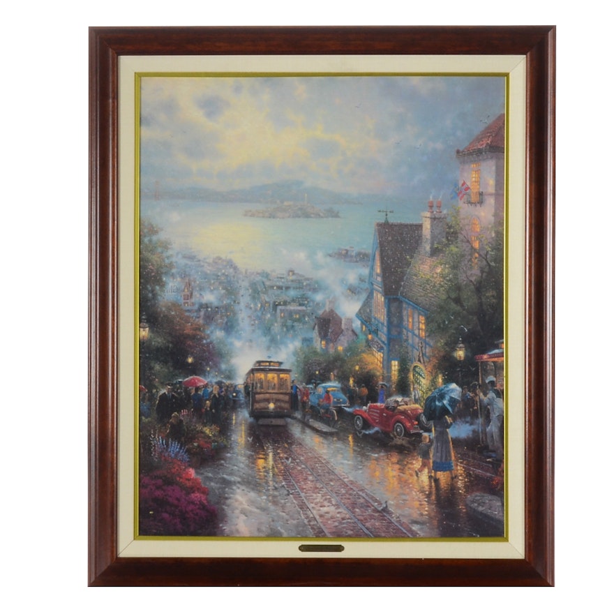 Thomas Kinkade Limited Edition Offset Lithograph "Hyde Street and the Bay"