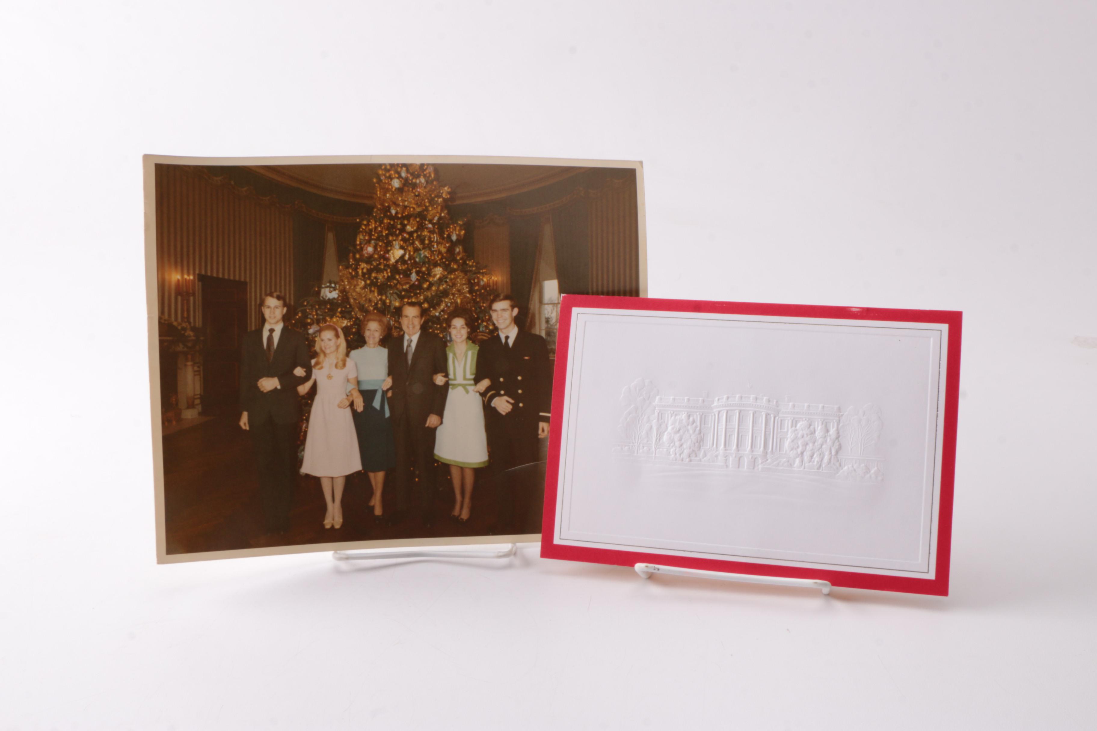 Richard and Pat Nixon Official White House Christmas Card