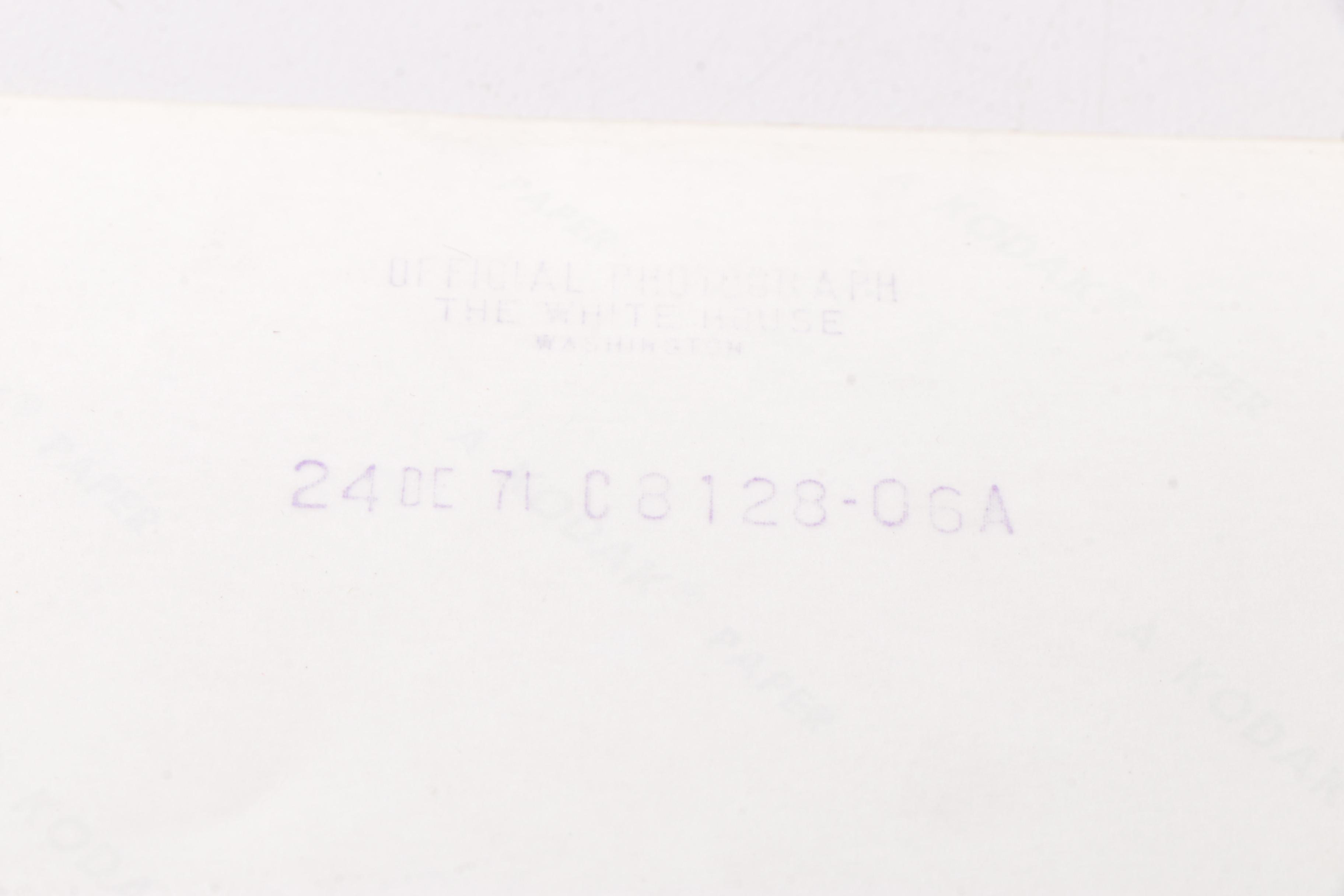 Richard and Pat Nixon Official White House Christmas Card