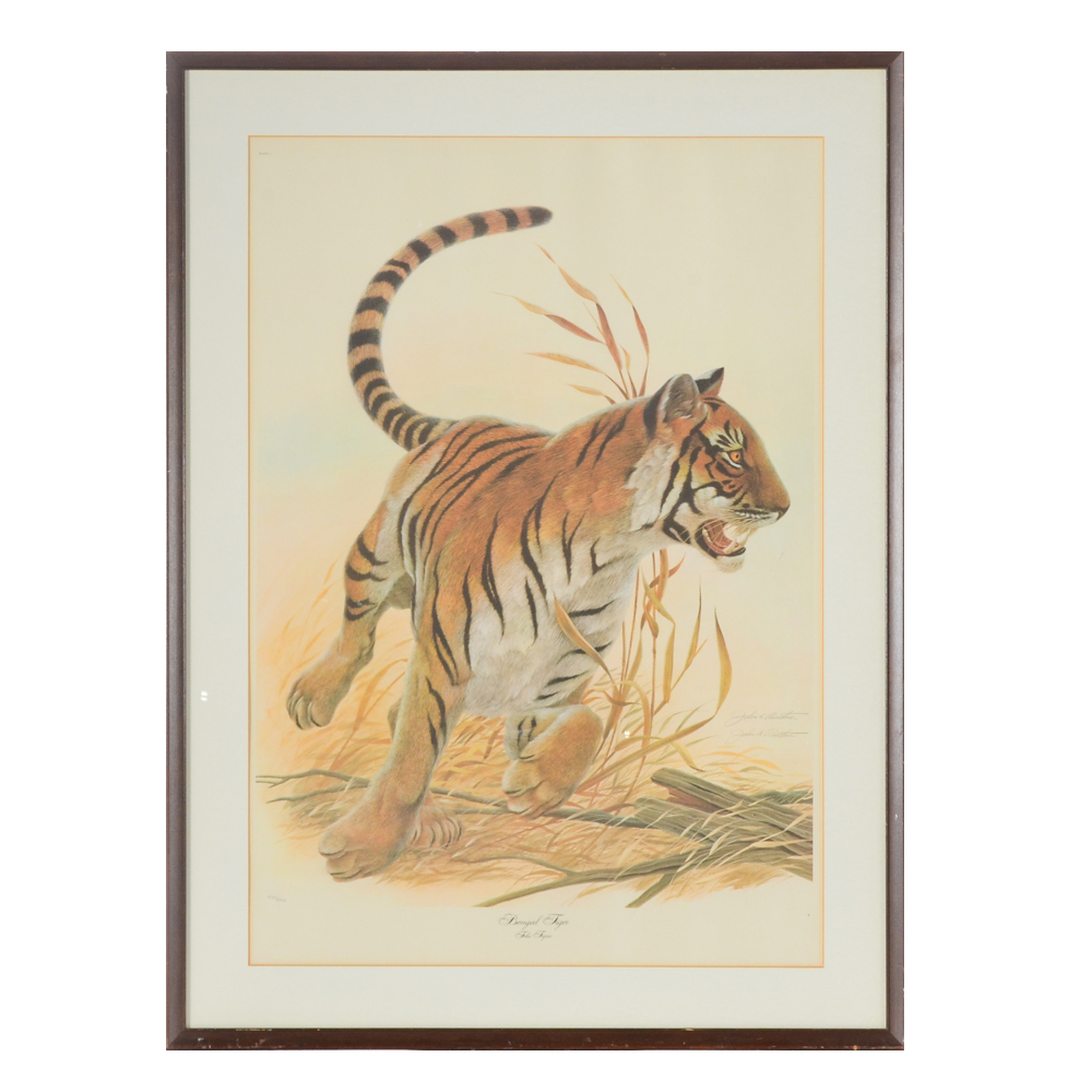 John Ruthven Limited Edition Offset Lithograph "Bengal Tiger"