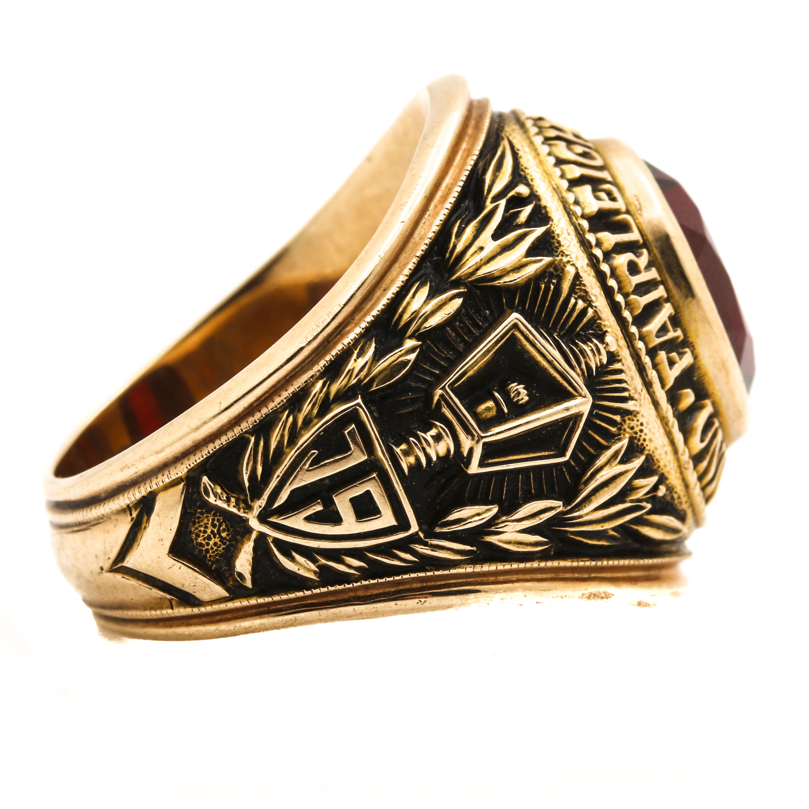10K Yellow Gold Ruby Class Ring