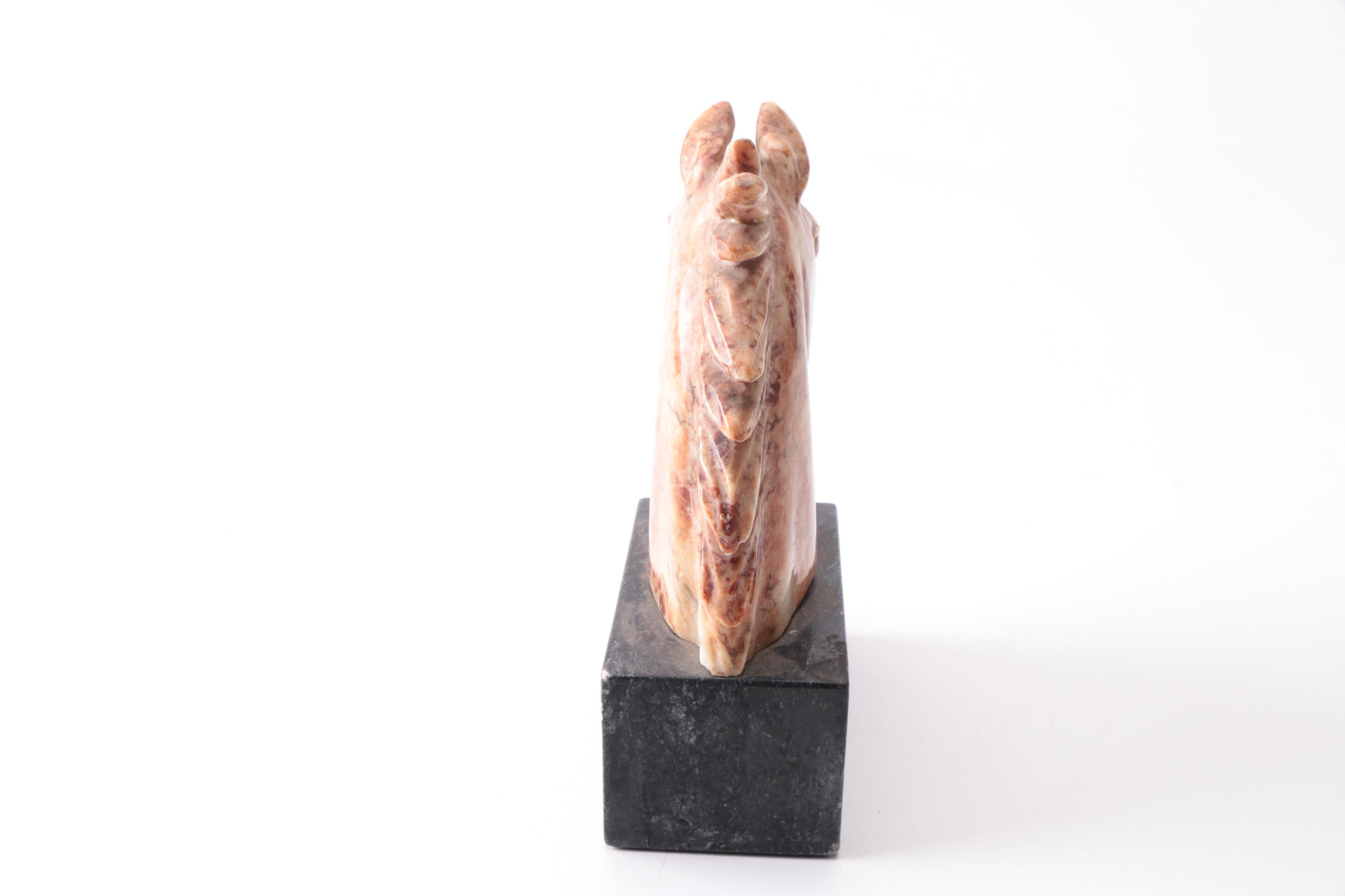 Soapstone Horse Head Bookends