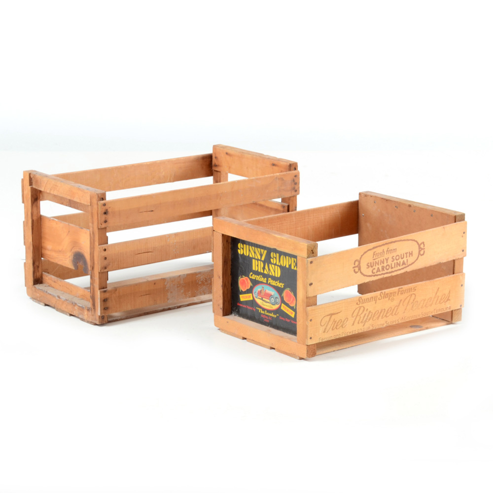 Vintage Wood Fruit Crates