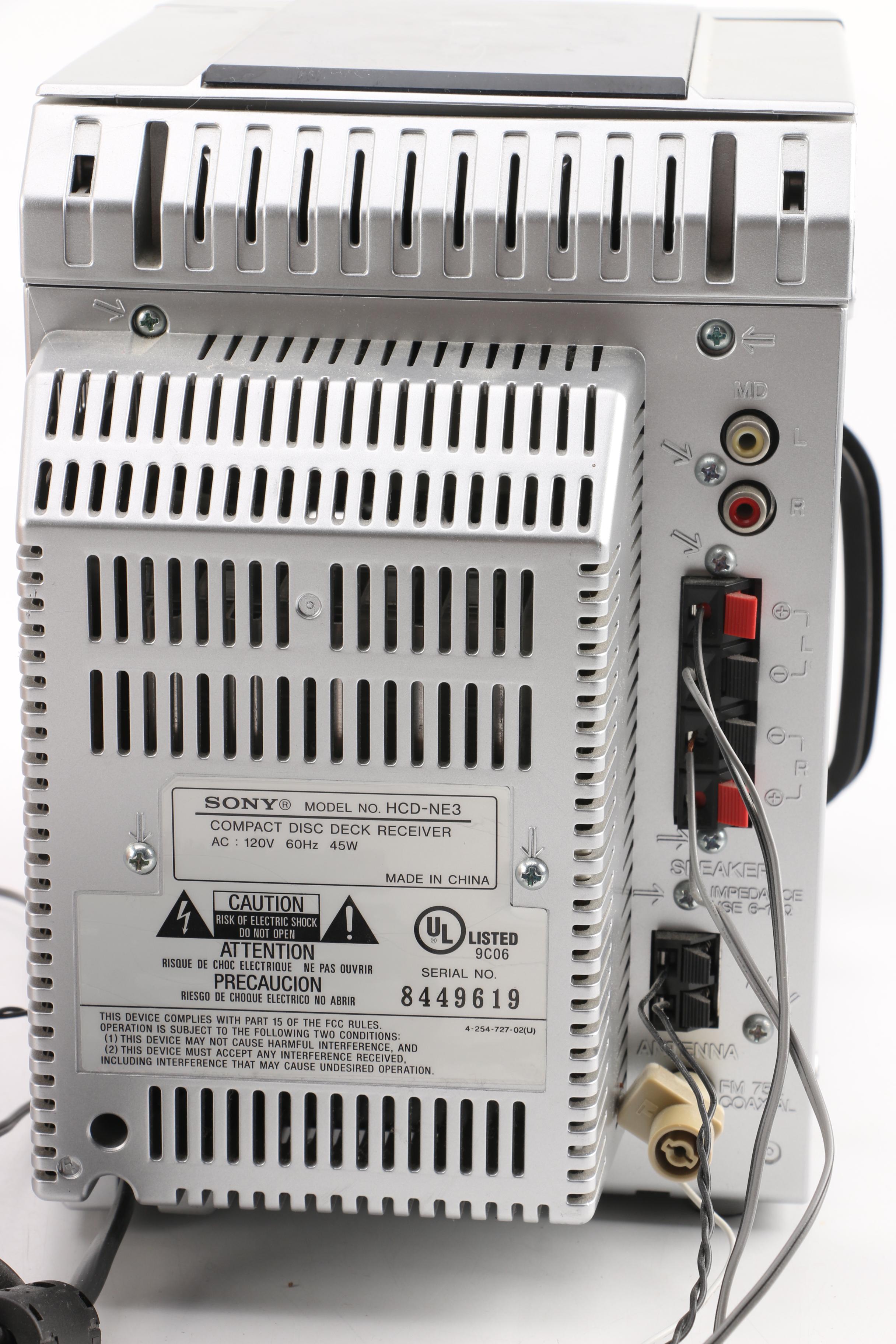 Sony HCD-NE3 Stereo System