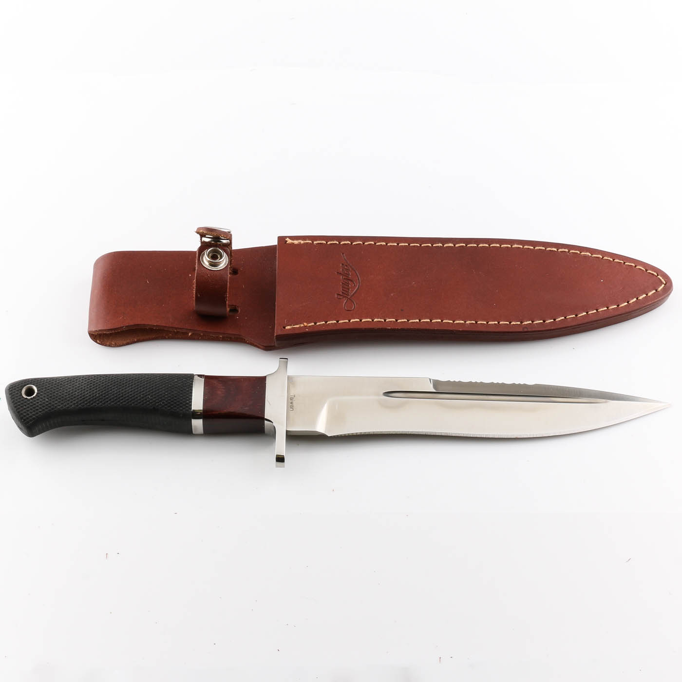 Junglee Hattori Fighter Knife with Leather Sheath
