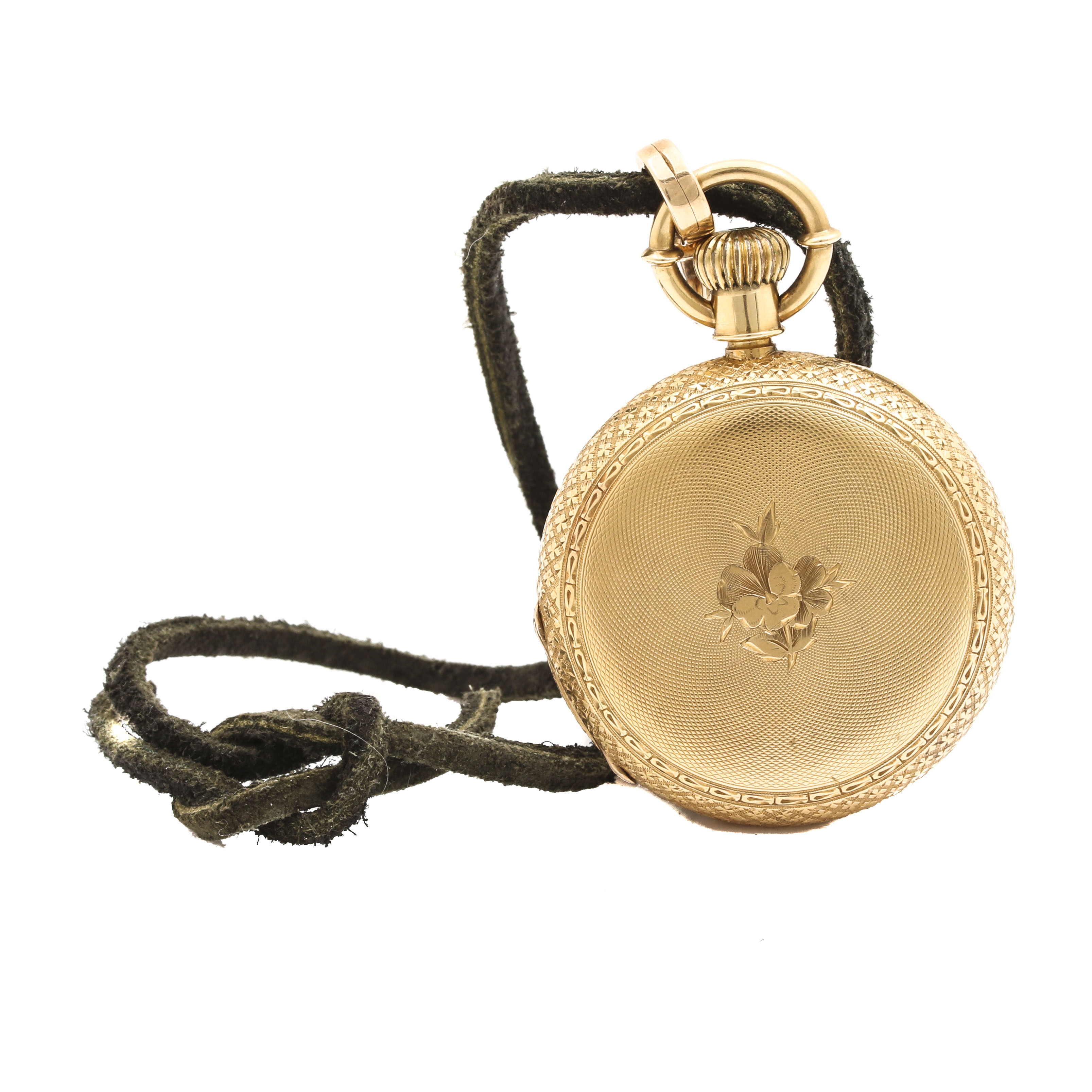 Vintage Perrit & Co 18K Yellow Gold Hunting Case Pocket Watch