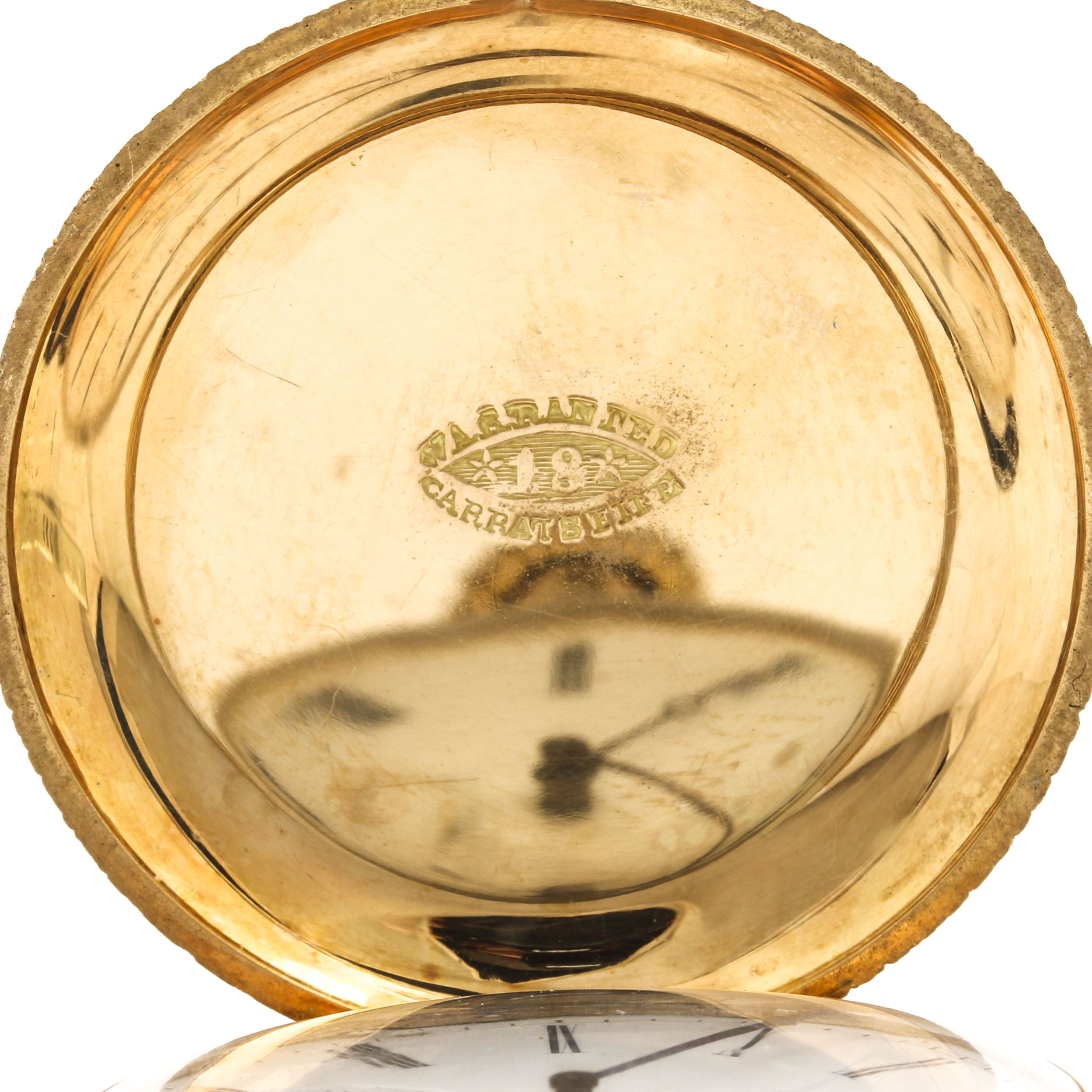 Vintage Perrit & Co 18K Yellow Gold Hunting Case Pocket Watch