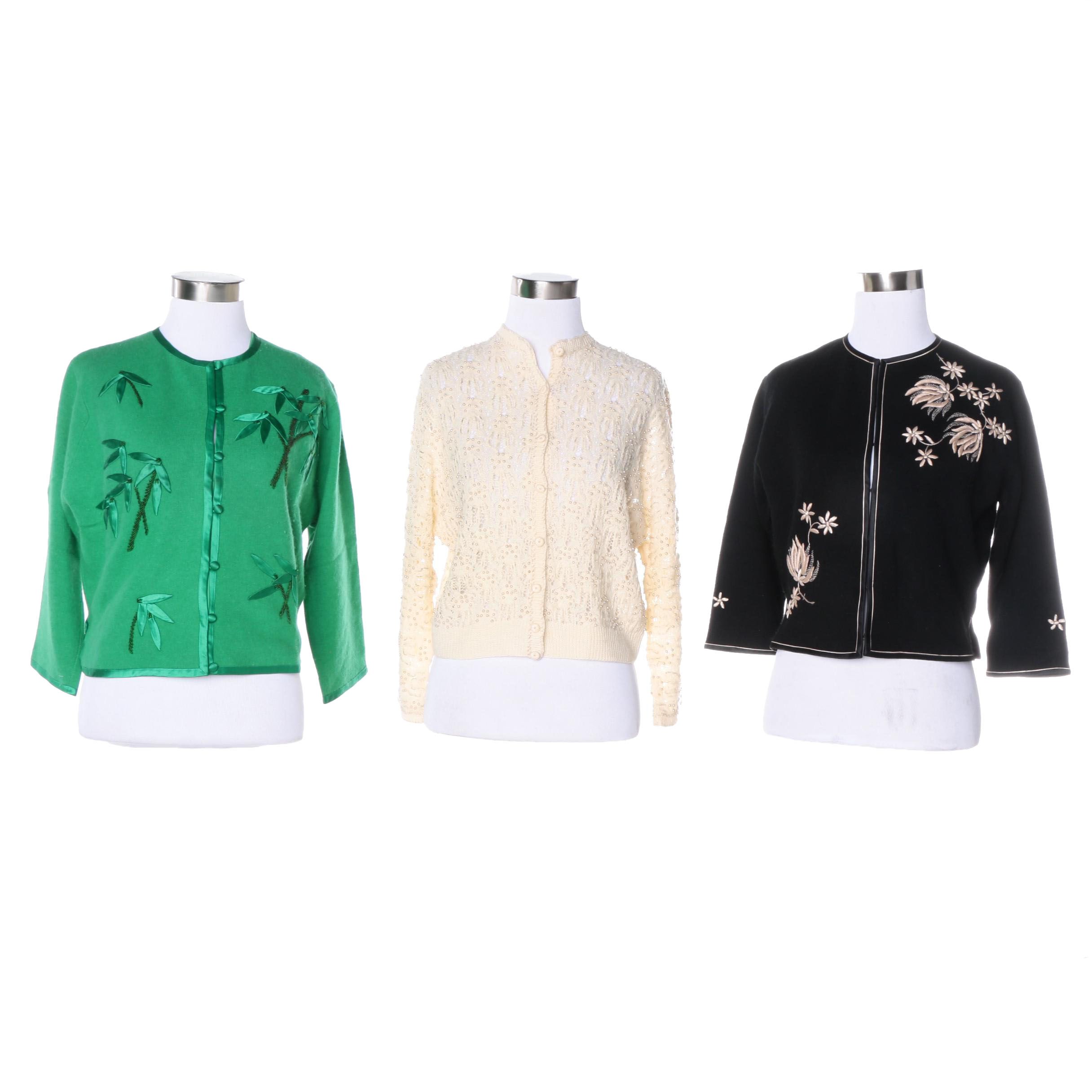 Women's 1960s Cardigan Sweaters Including Saks Fifth Avenue