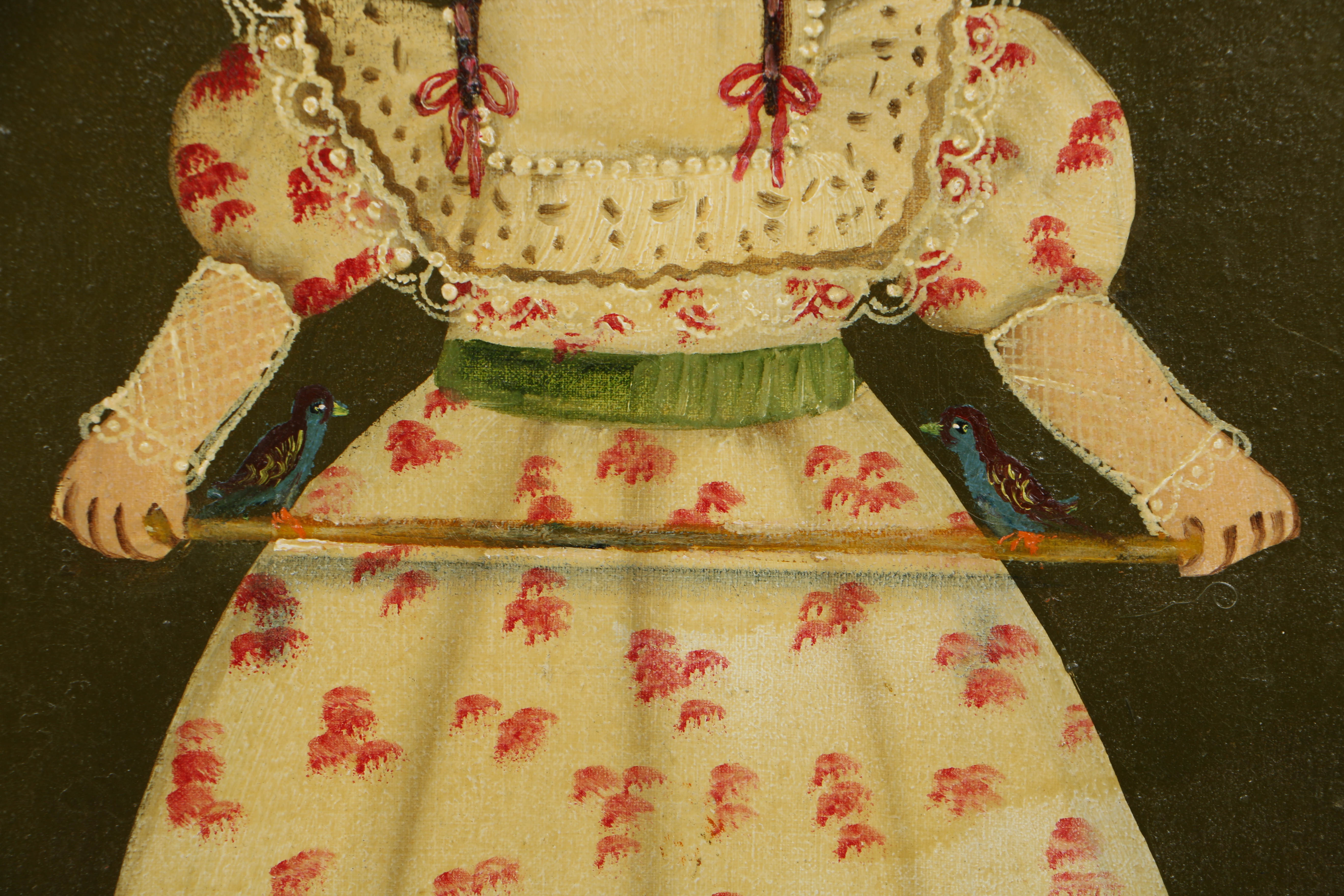 Agapito Labios Oil Painting on Canvas Girl in a Dress