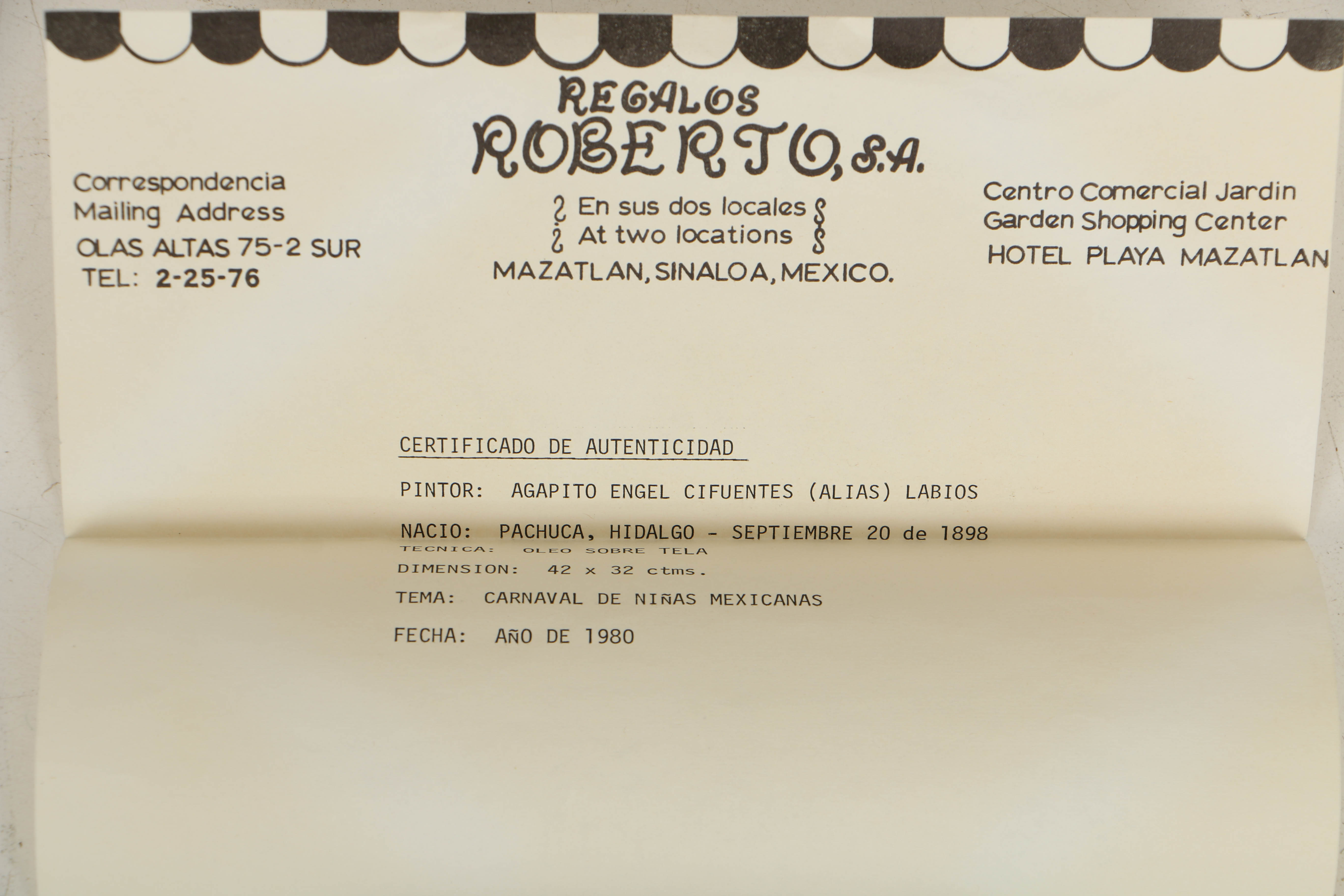 Agapito Labios Oil Painting on Canvas Girl in a Dress