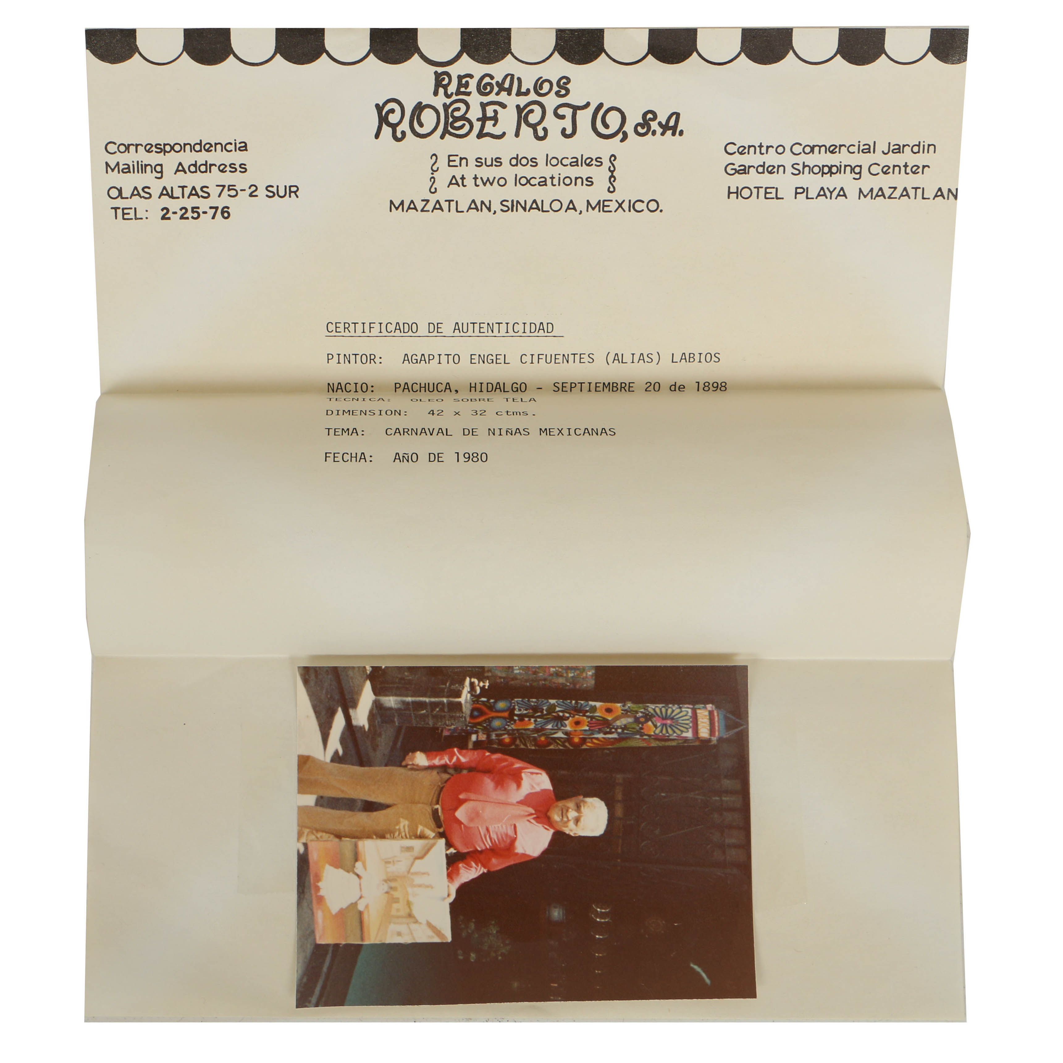 Agapito Labios Oil Painting on Canvas Girl in a Dress