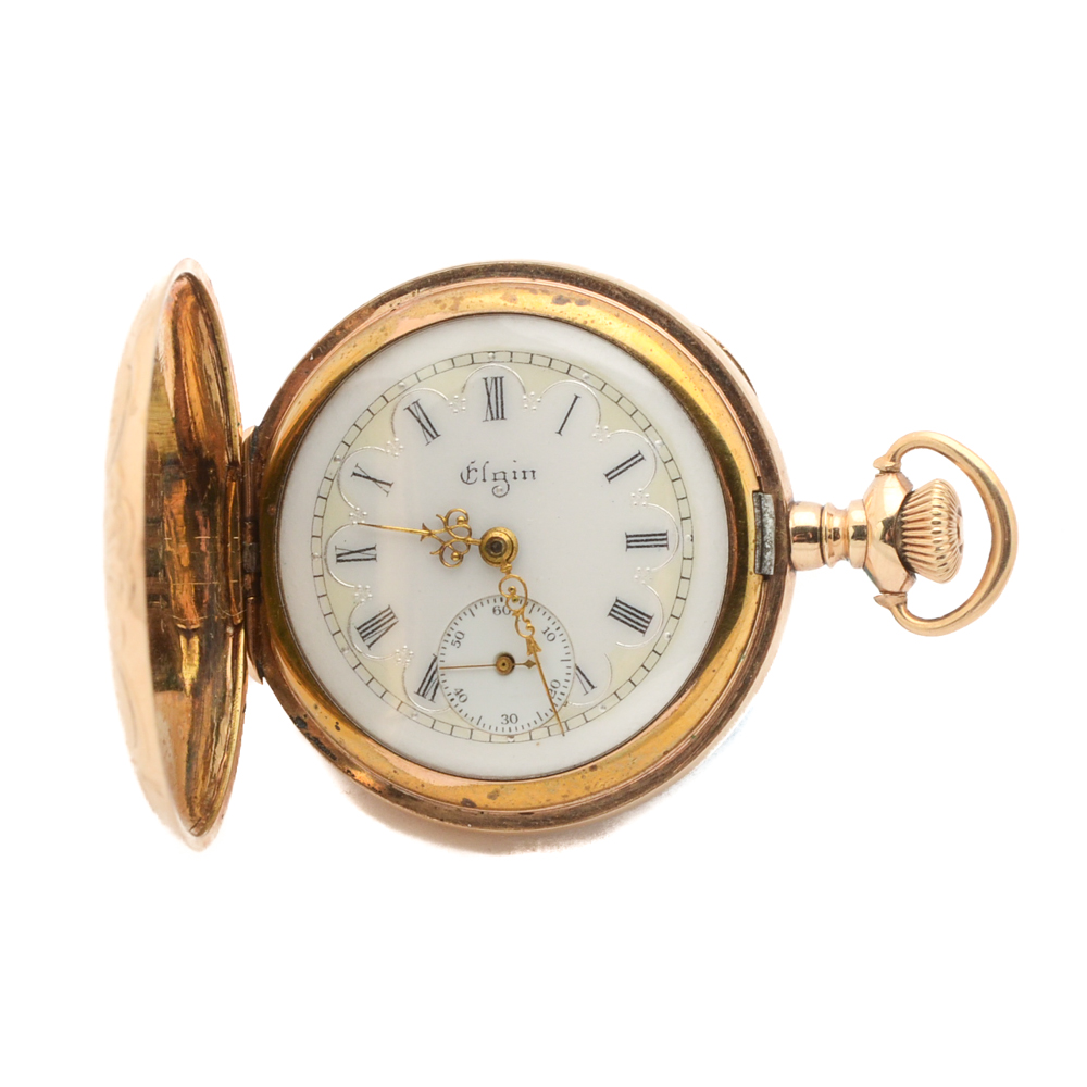 Antique Elgin Gold Filled Pocket Watch