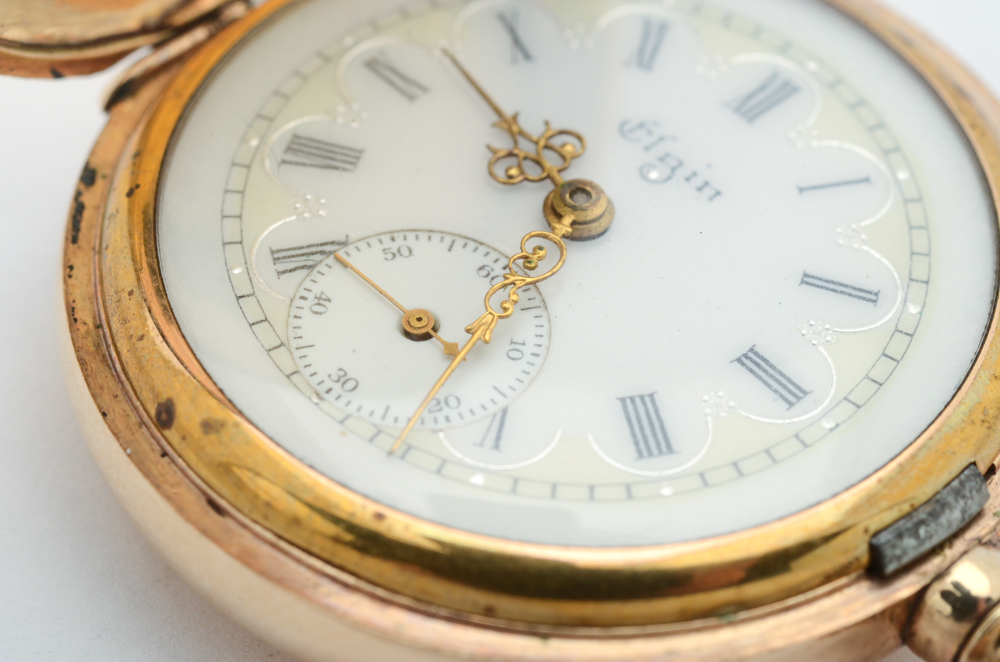 Antique Elgin Gold Filled Pocket Watch
