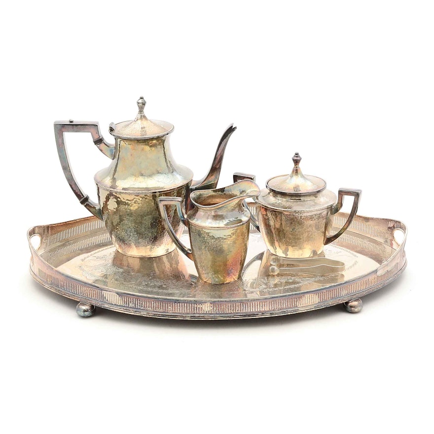 Silver Plate Coffee Service and Tray