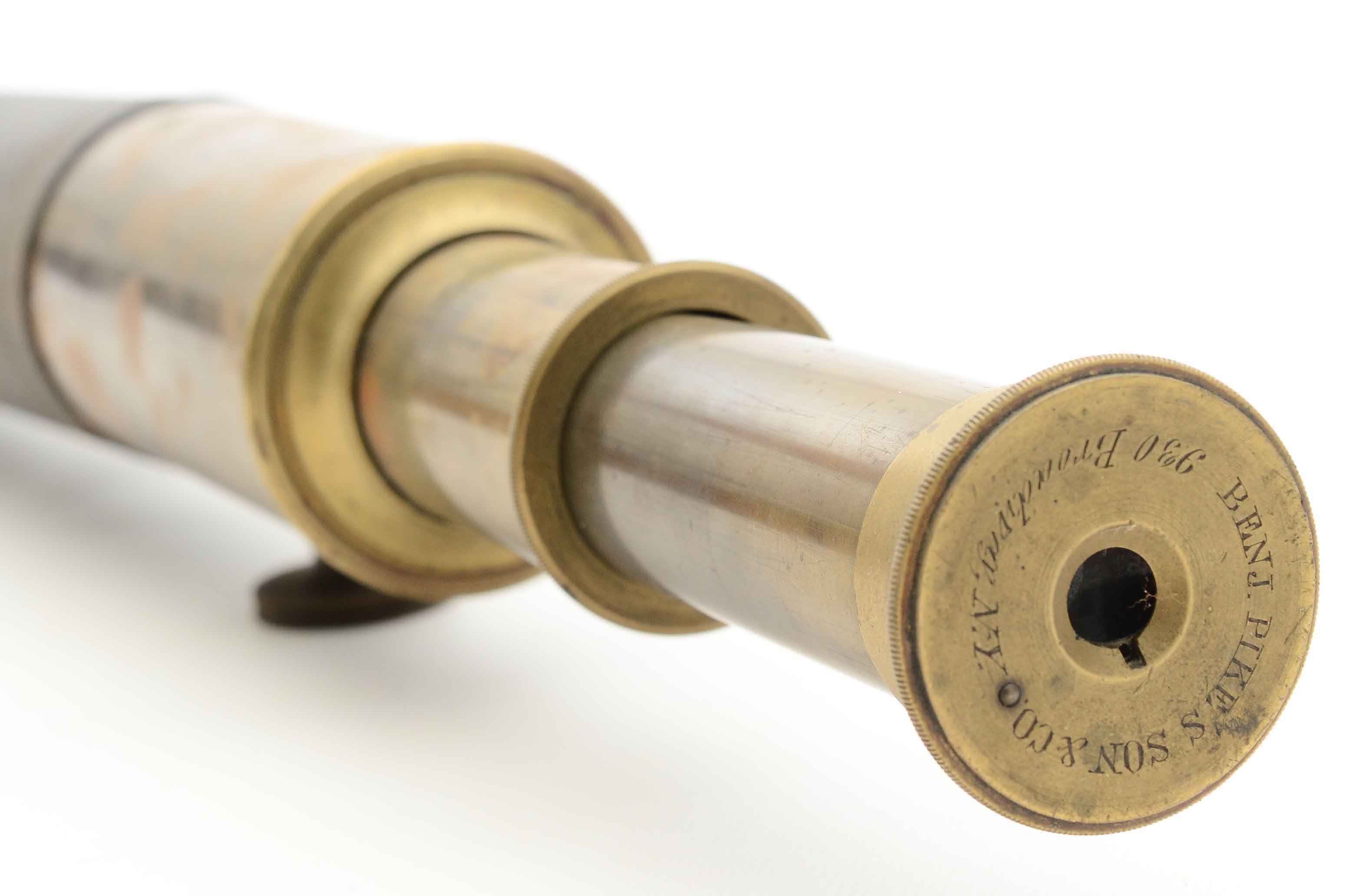 19th Century Benjamin Pike's Son & Co Telescope with Case