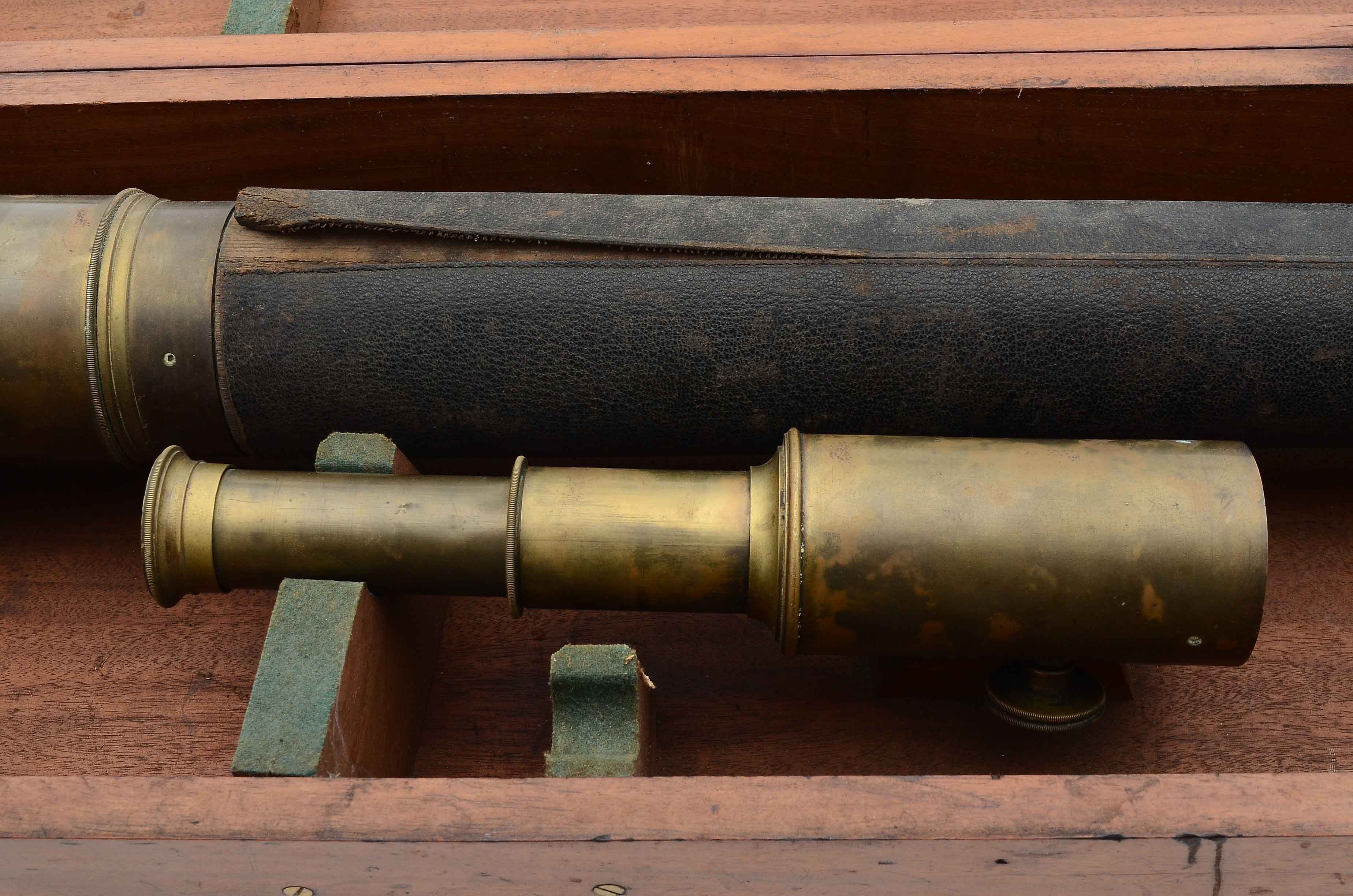 19th Century Benjamin Pike's Son & Co Telescope with Case