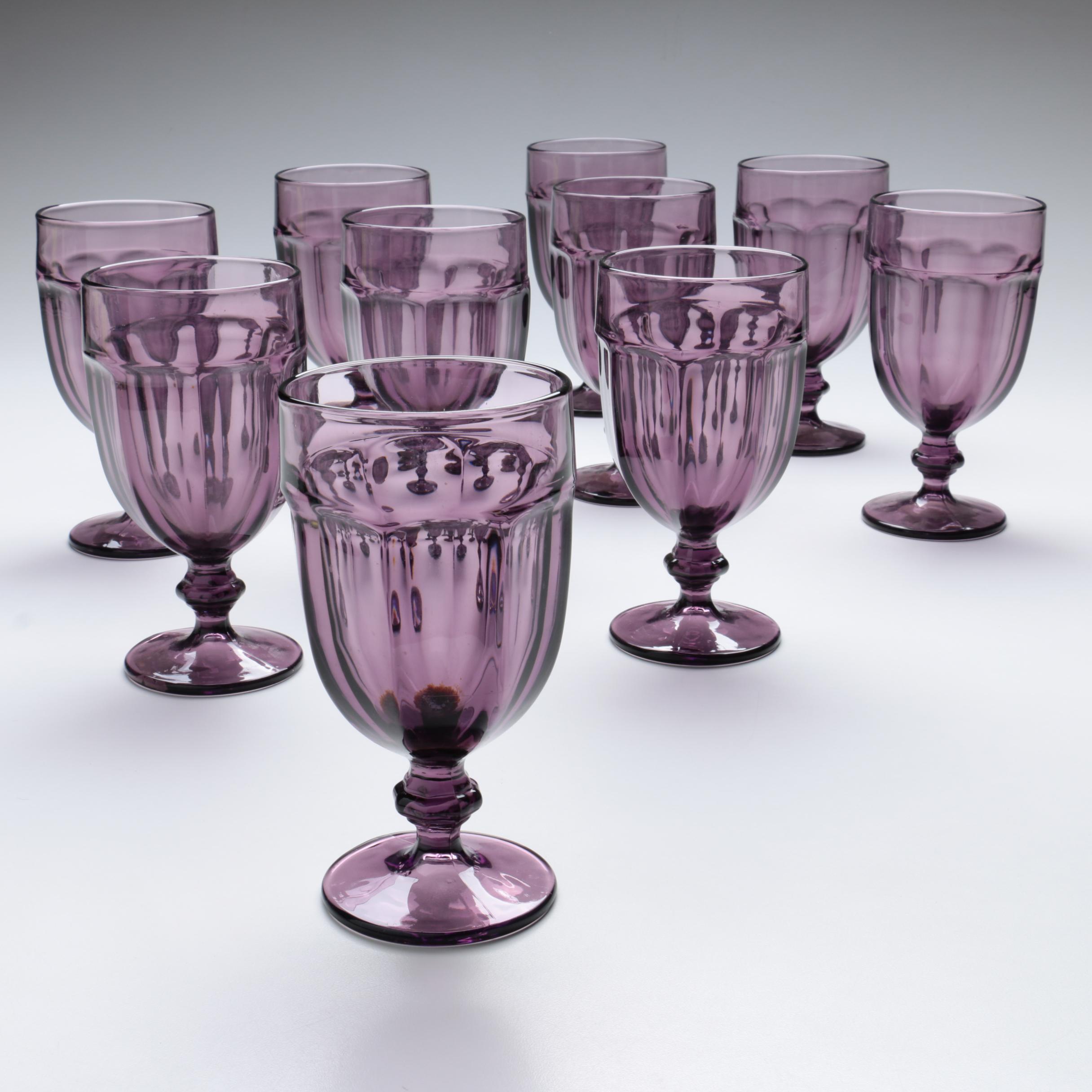 Libbey "Gibraltar Plum" Iced Tea Glasses