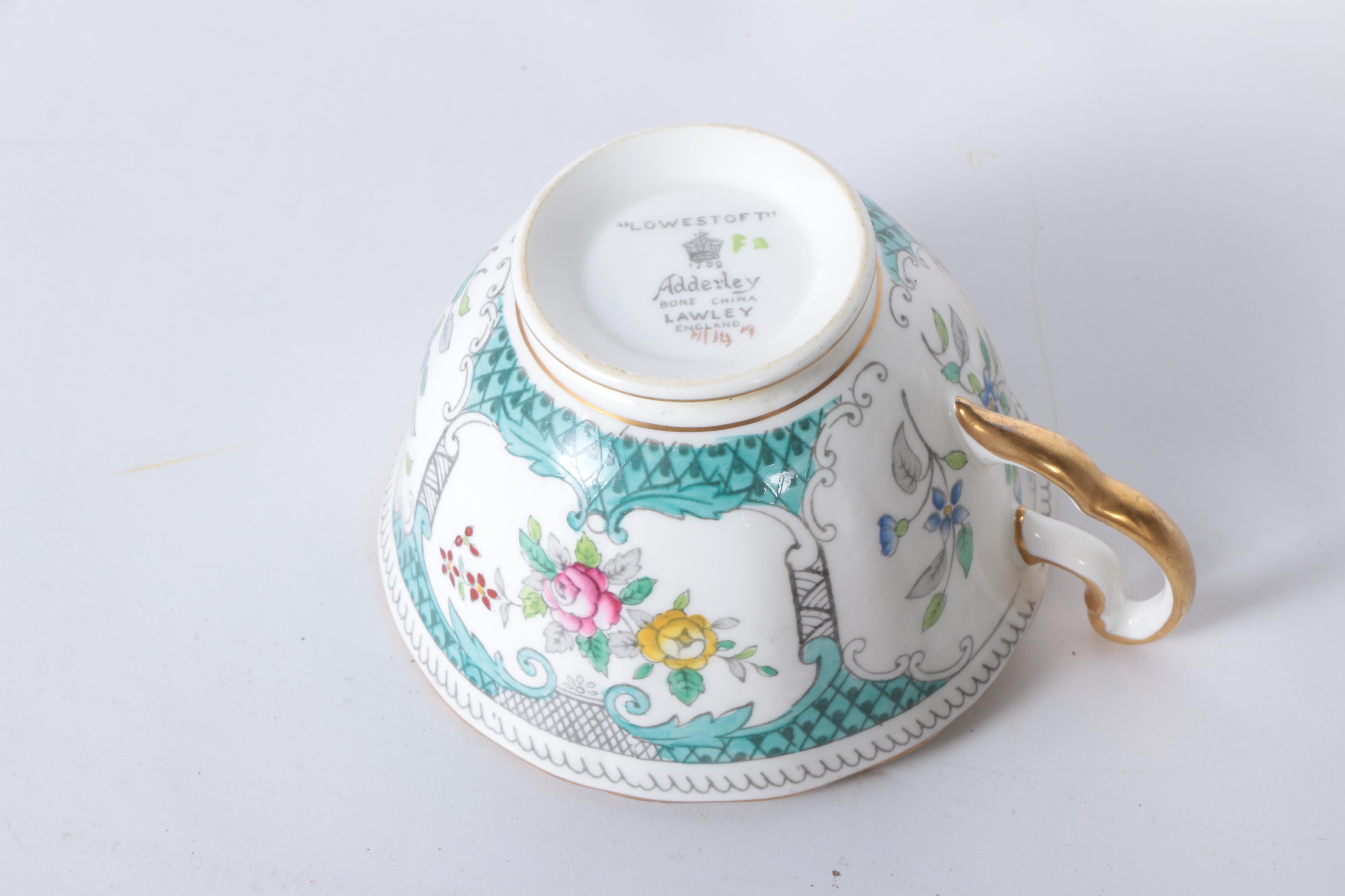 Circa 1950s Adderley "Lowestoft" Bone China Tableware