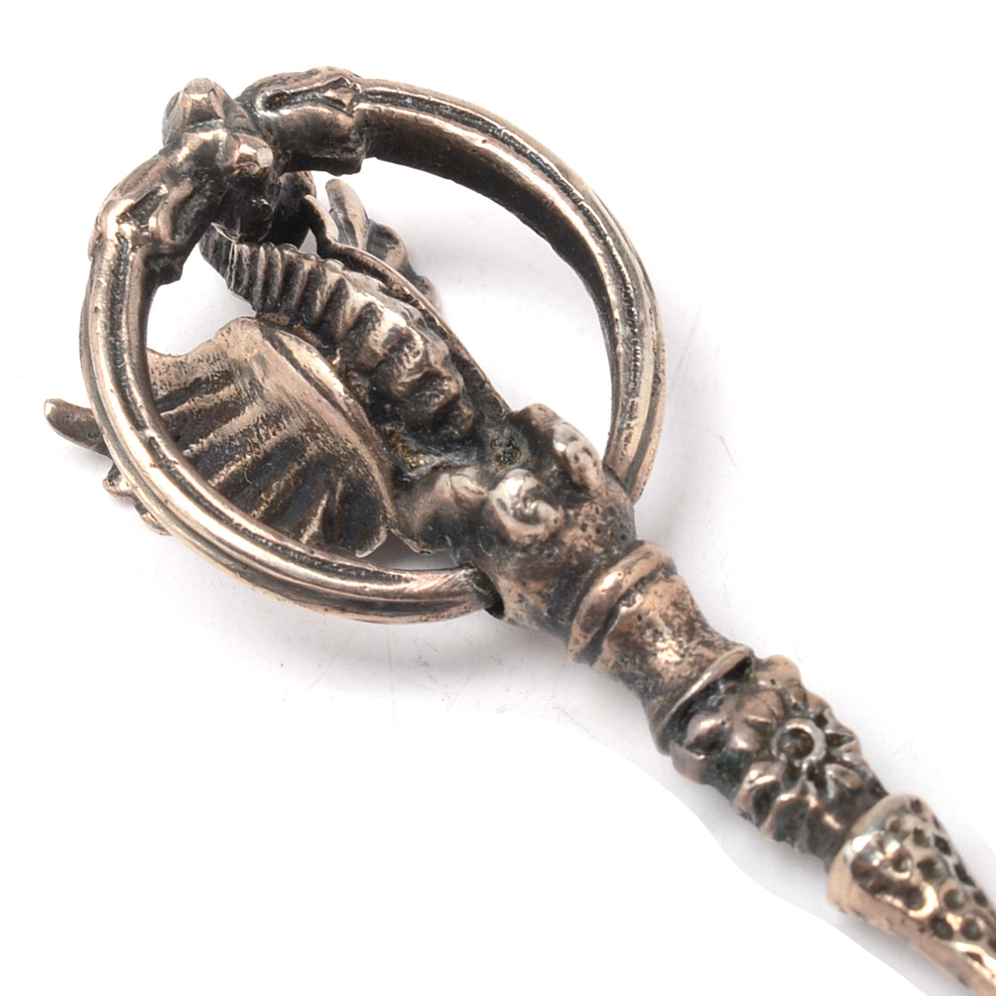 Antique Italian 800 Silver Olive Forks With Figural Handles