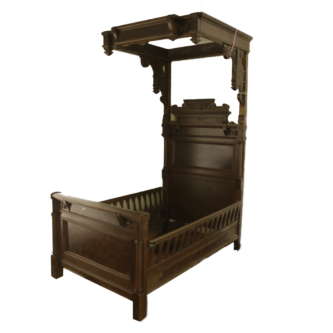 Antique Victorian Youth-Size Canopy Bed