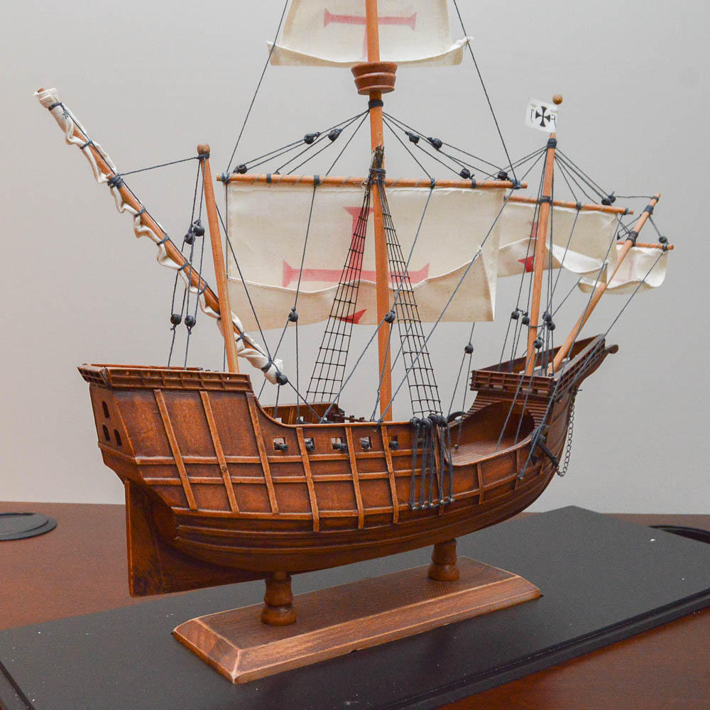 São José Model Ship and Silver Coin from Shipwreck