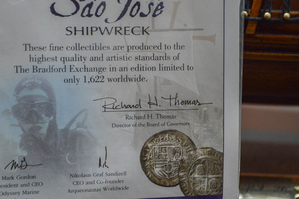 São José Model Ship and Silver Coin from Shipwreck