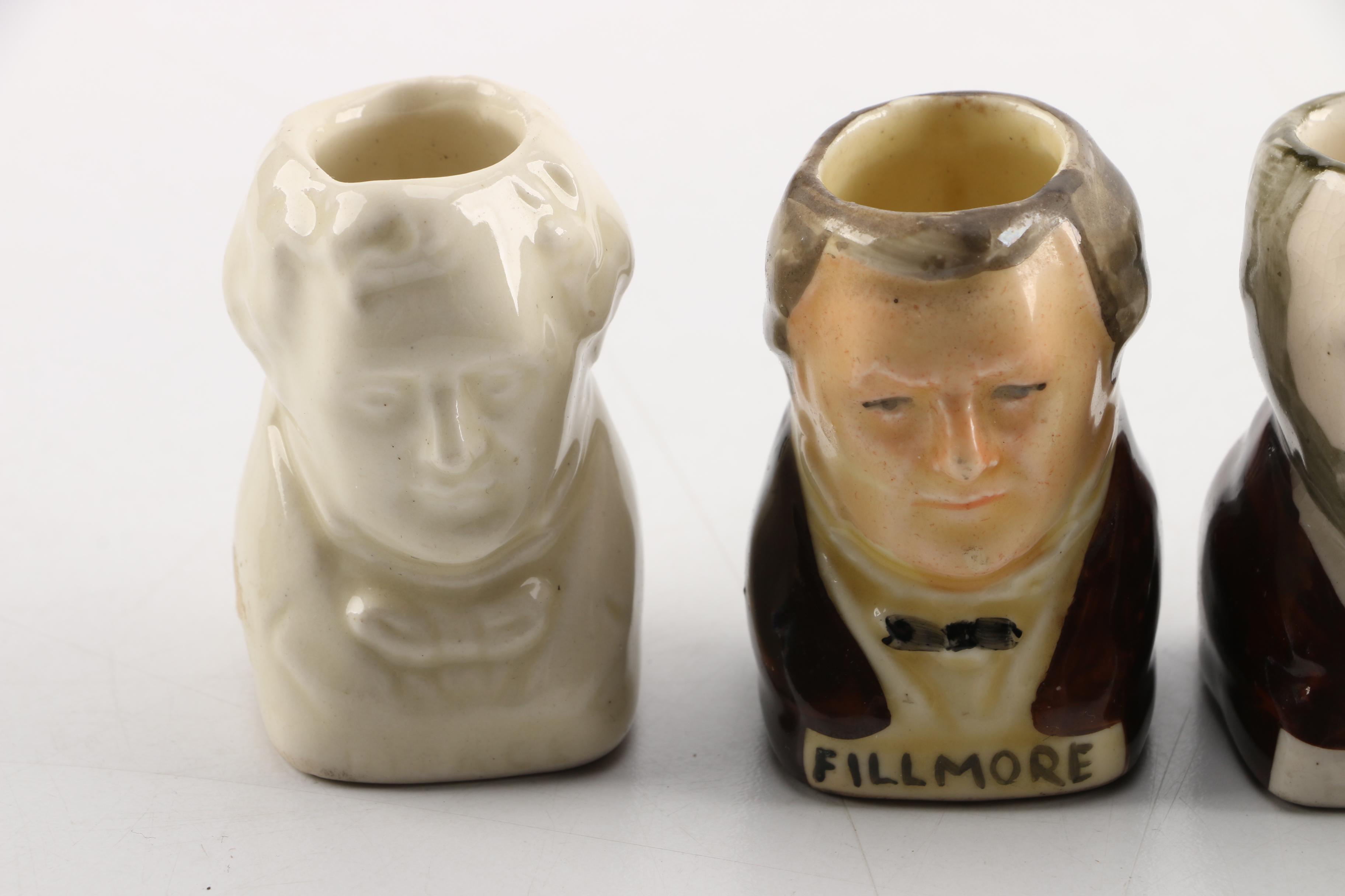 Vintage Syracuse China Ceramic Presidential Bust Character Jugs