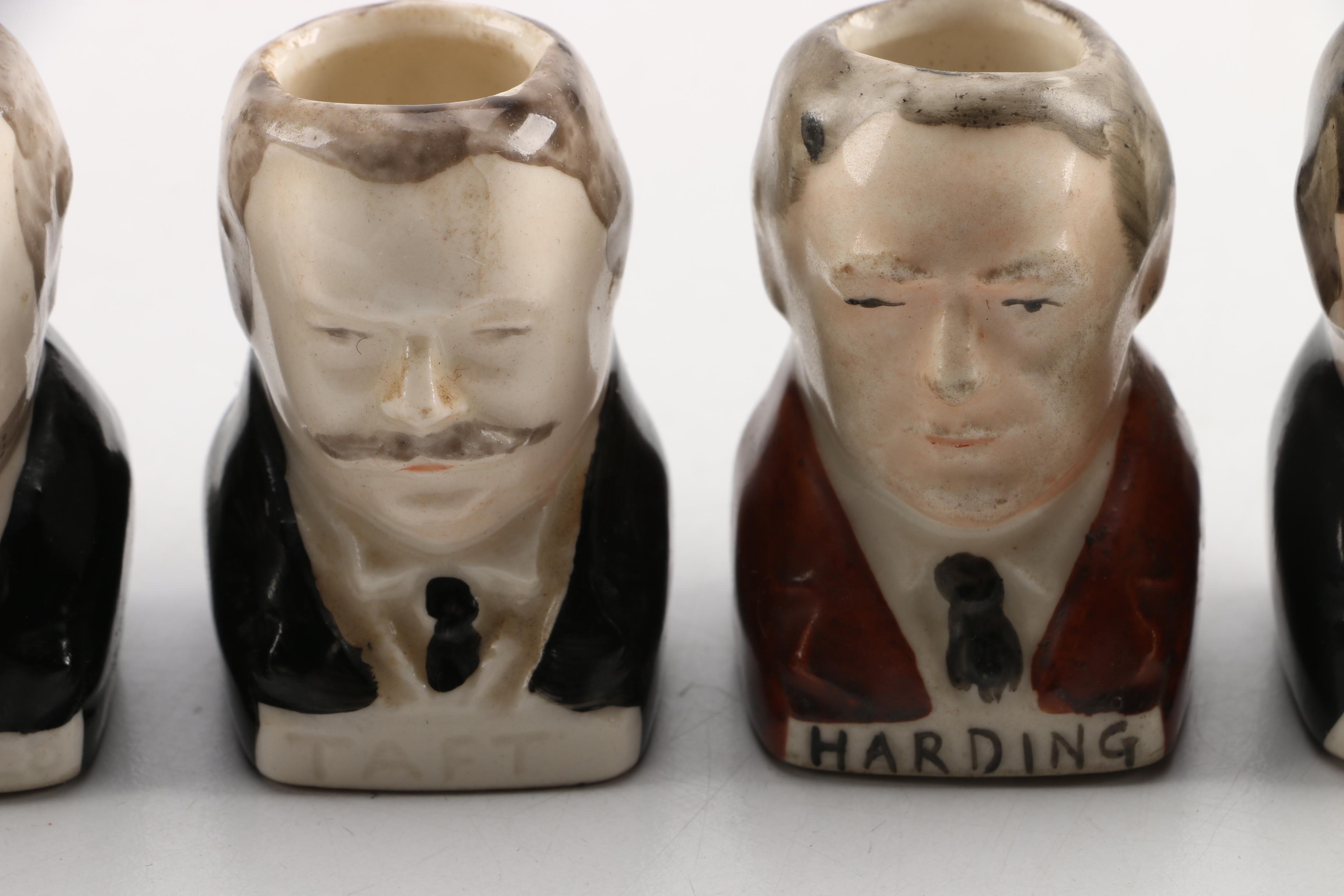 Vintage Syracuse China Ceramic Presidential Bust Character Jugs