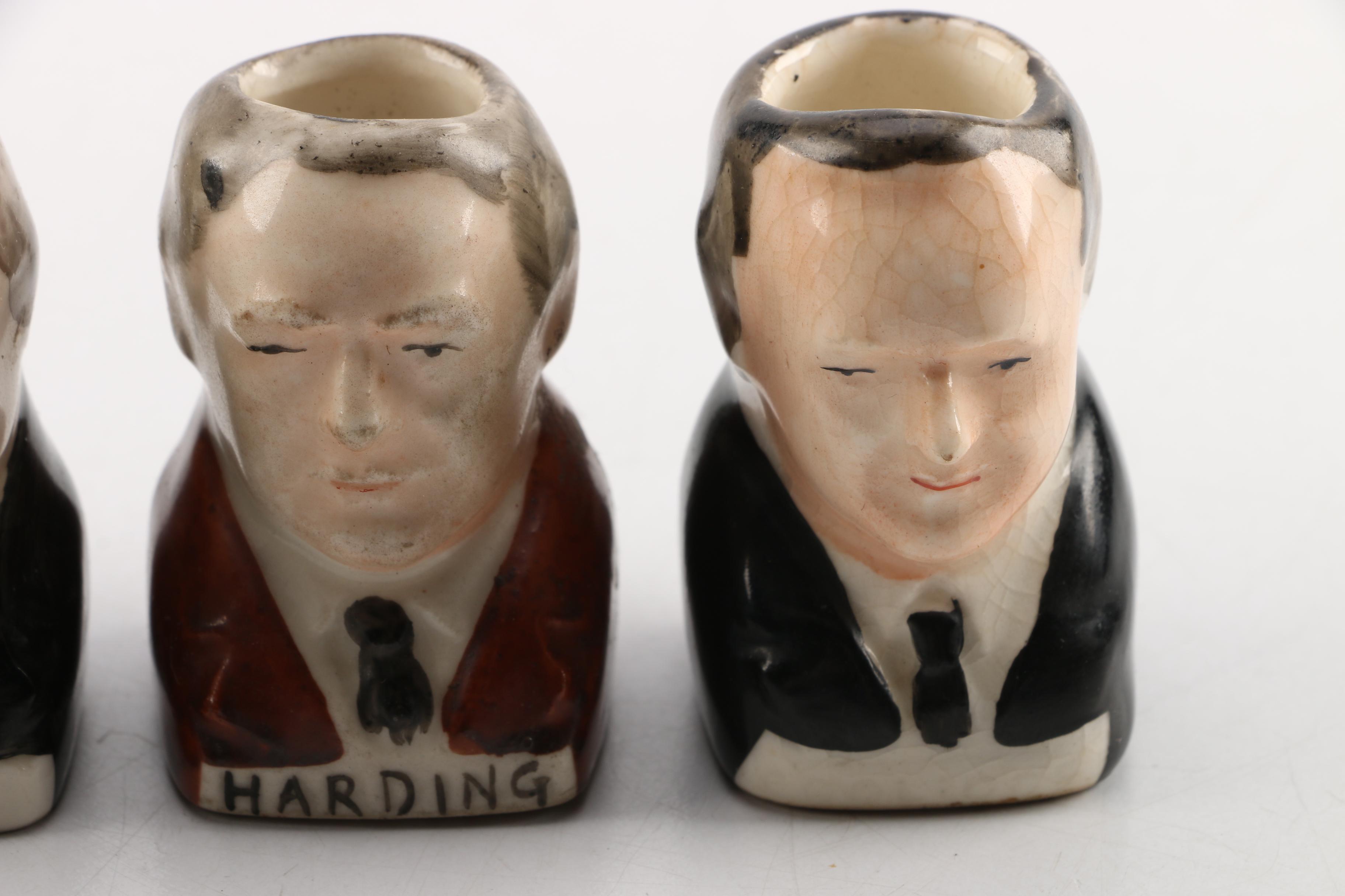 Vintage Syracuse China Ceramic Presidential Bust Character Jugs