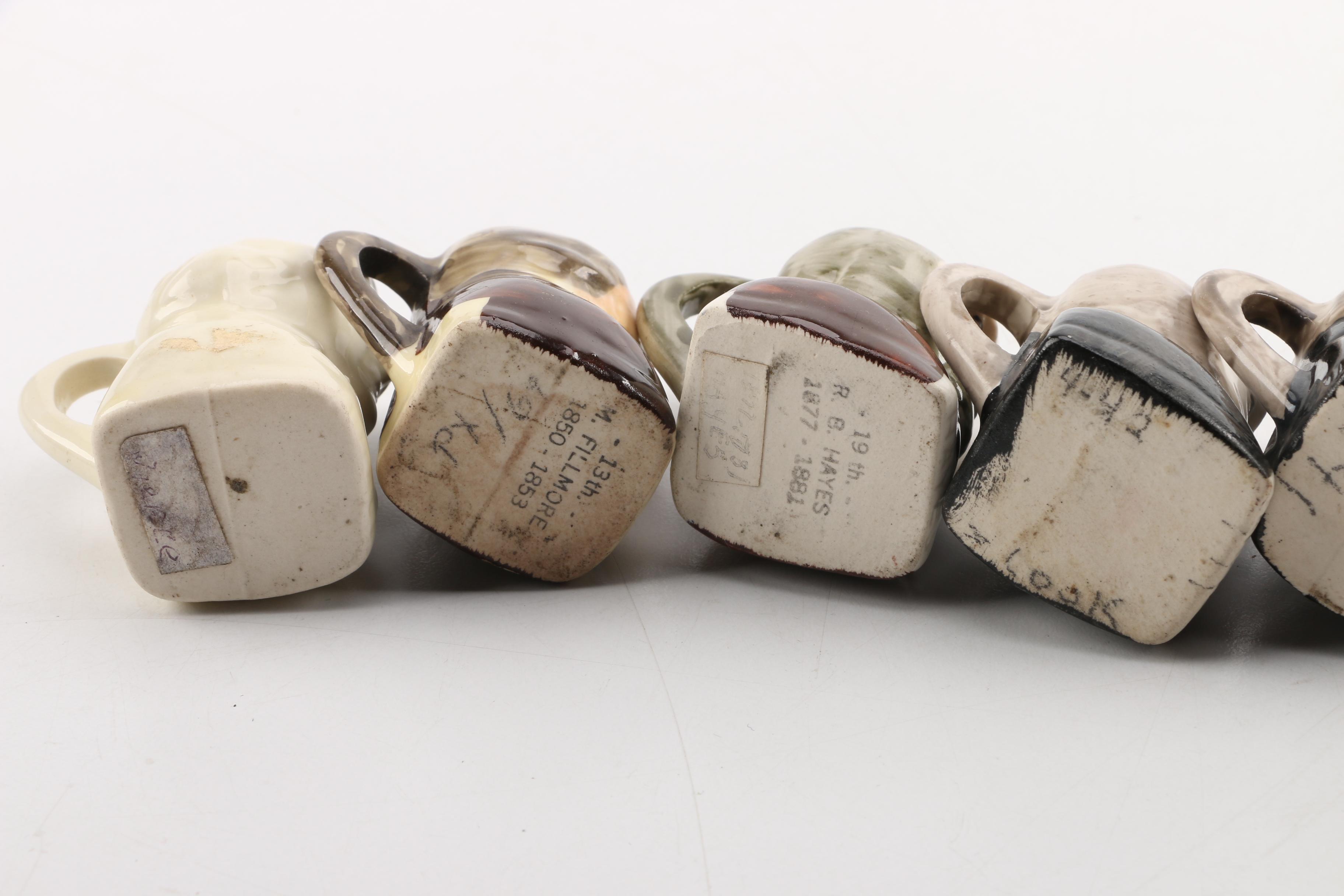 Vintage Syracuse China Ceramic Presidential Bust Character Jugs