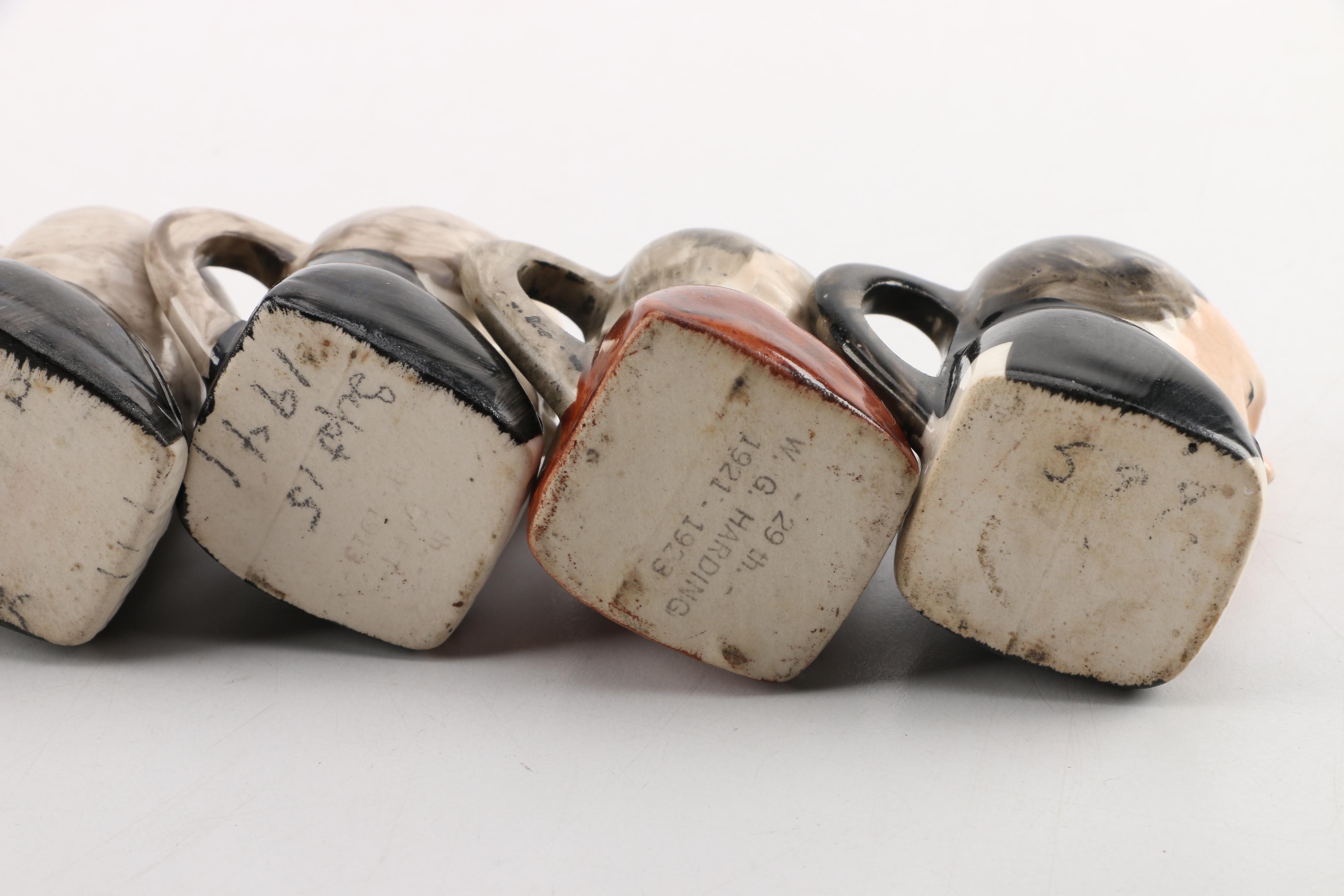 Vintage Syracuse China Ceramic Presidential Bust Character Jugs