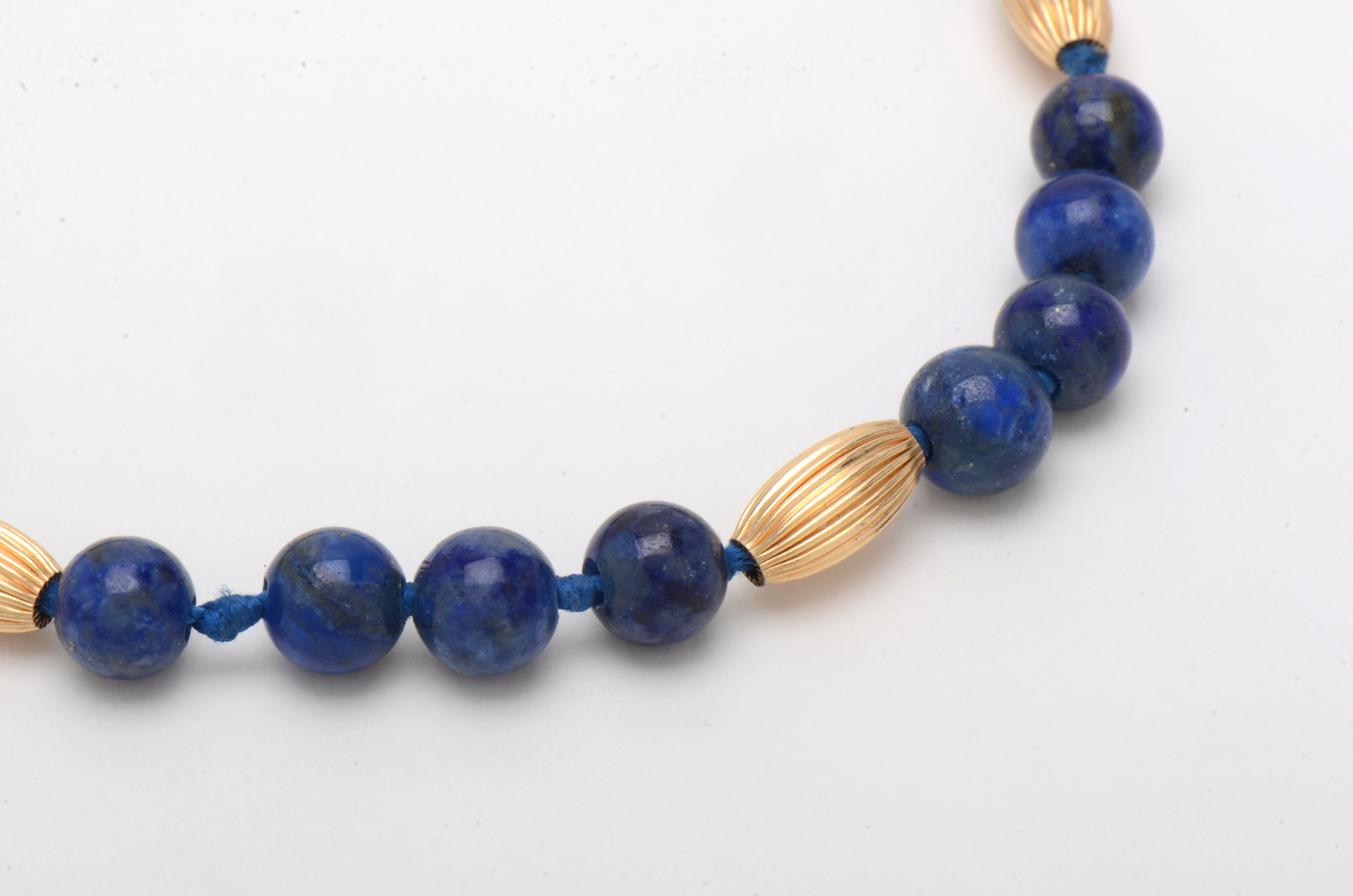14K Yellow Gold Lapis Lazuli Bracelet