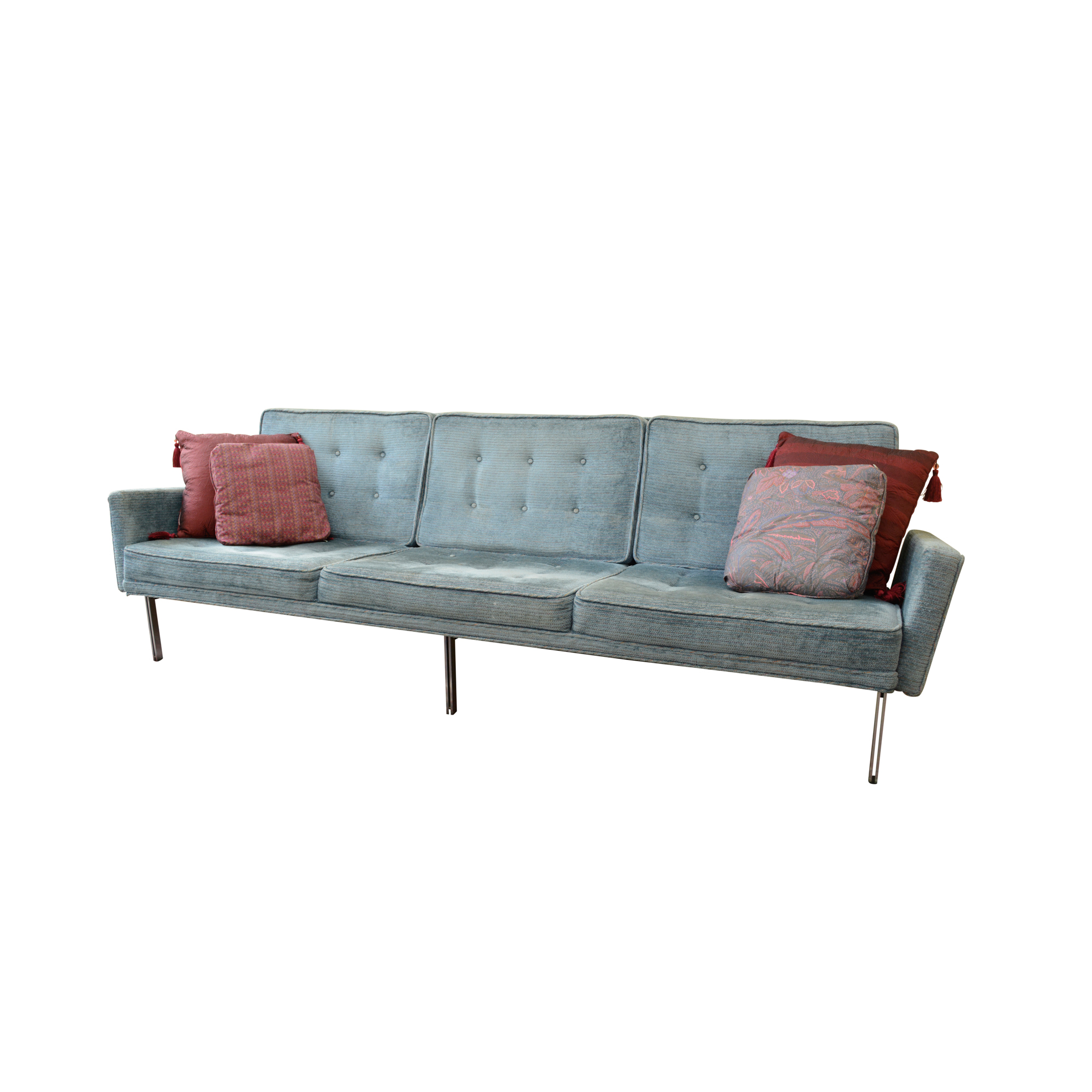 Florence Knoll Mid Century Modern Parallel Bar Sofa