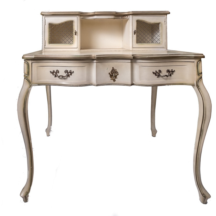 Painted French Provincial Style Ladies Desk