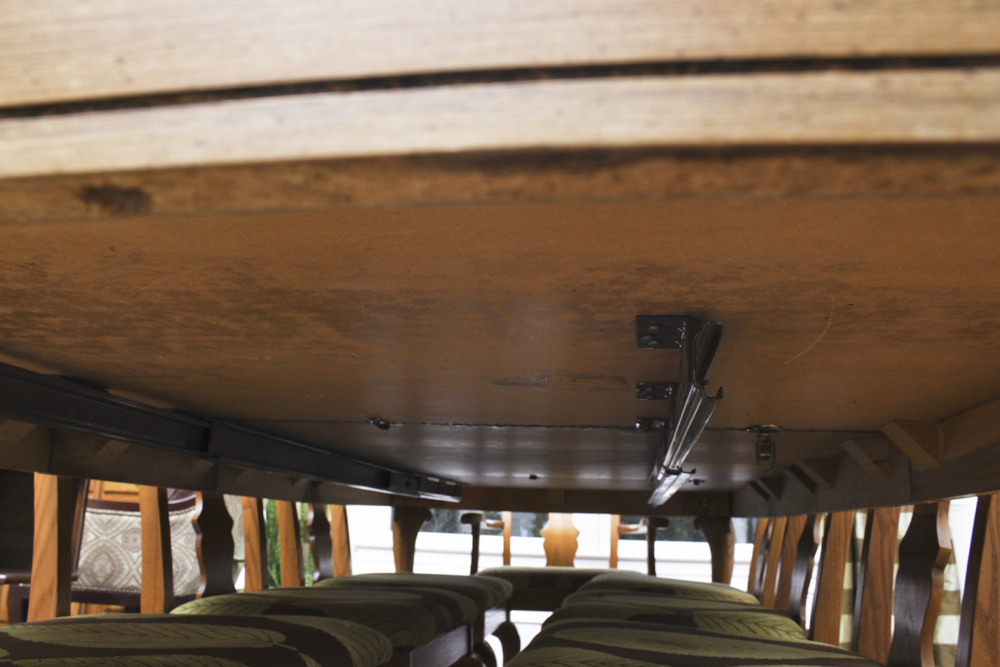 Vintage Queen Anne Style Dining Table and Eight Chairs