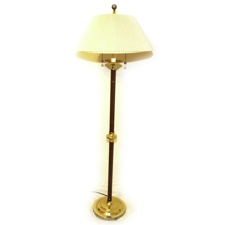 Floor Lamp with Pleated Shade