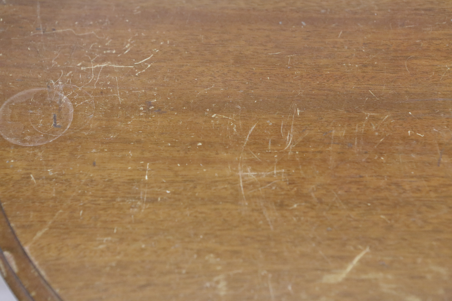 Vintage Mahogany Demilune Table with Flatware Storage