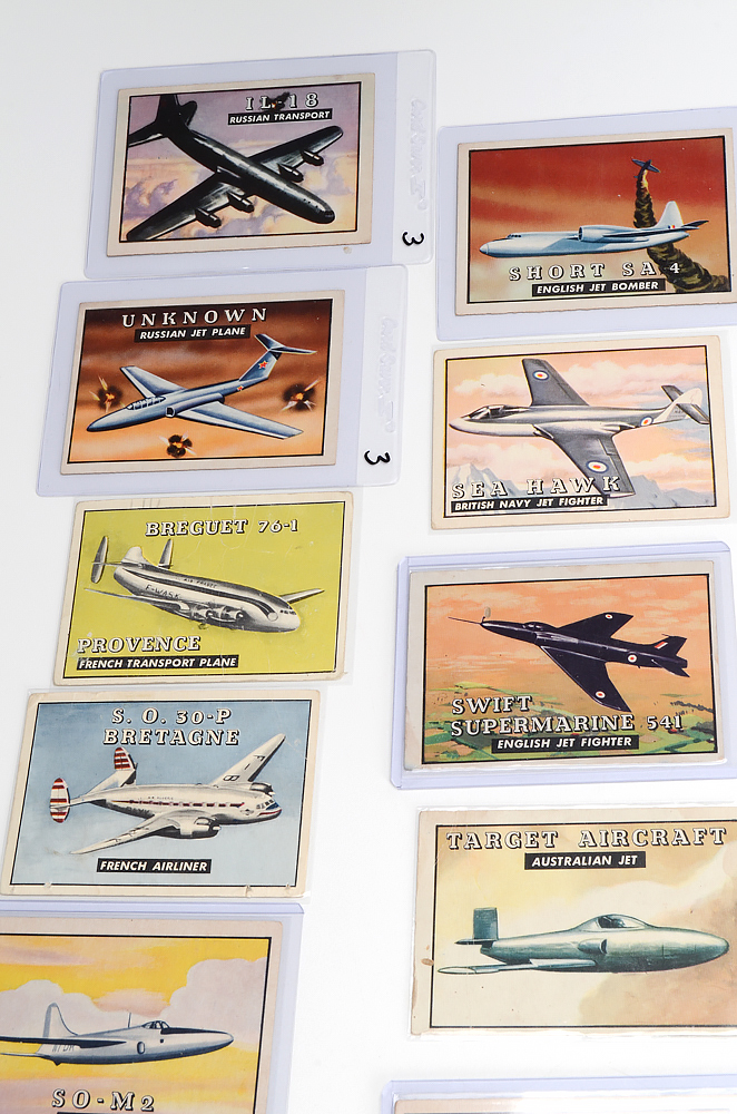 Thirty-Two 1952 Topps "Friend Or Foe Wings" Identification Trading Cards