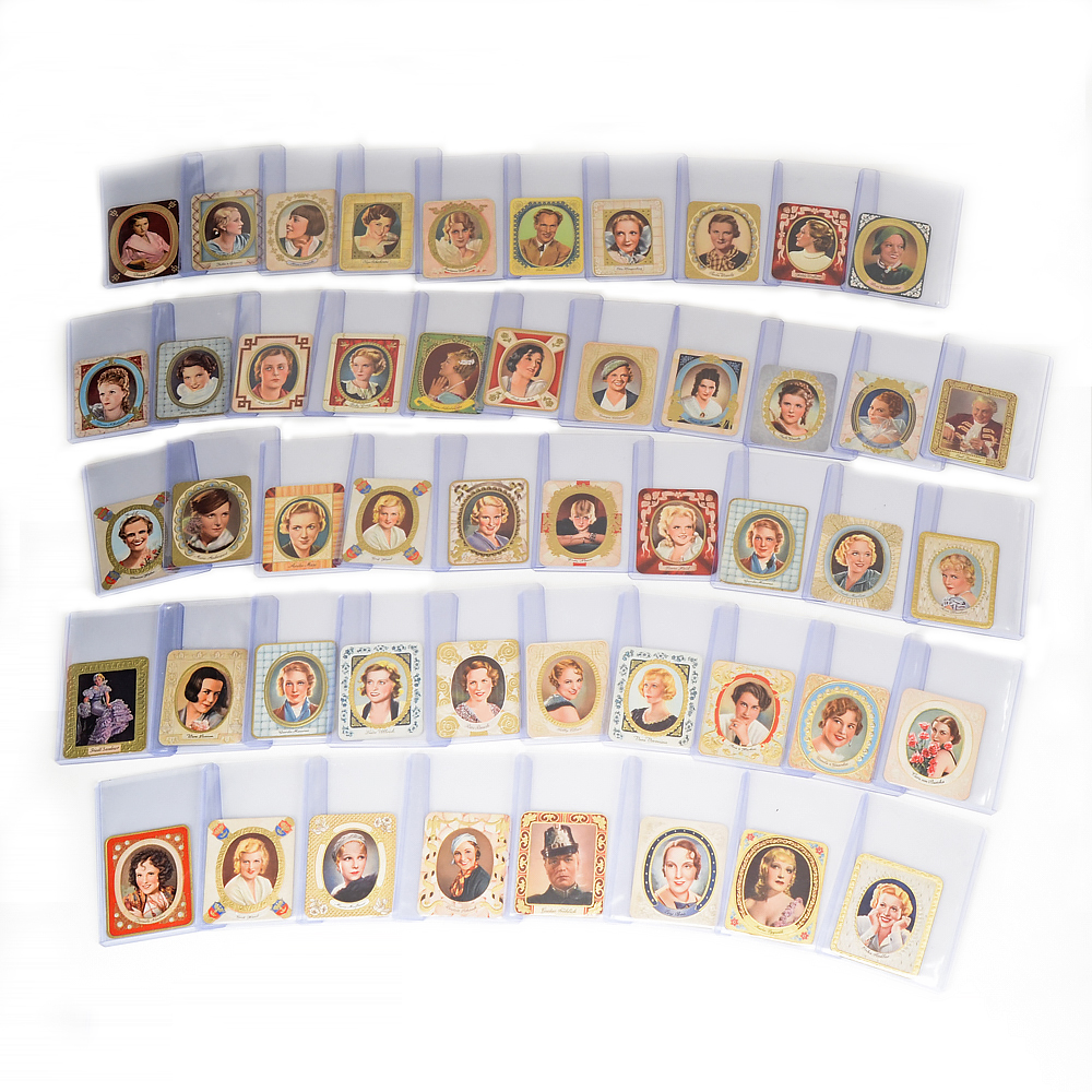 Fifty-Four 1934 "Kur Mark" German Cinema Stars Cigarettes Trading Cards