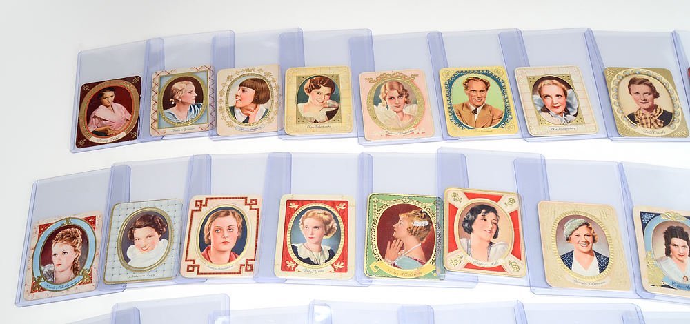 Fifty-Four 1934 "Kur Mark" German Cinema Stars Cigarettes Trading Cards