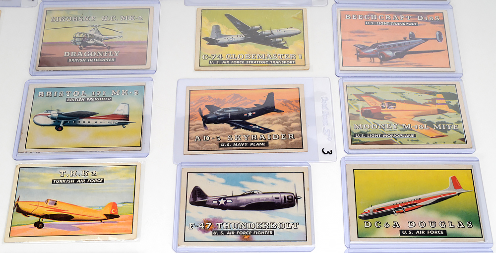 Thirty-Two 1952 Topps "Friend Or Foe Wings" Identification Trading Cards