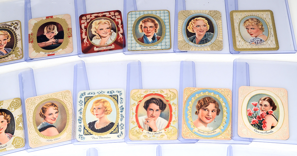 Fifty-Four 1934 "Kur Mark" German Cinema Stars Cigarettes Trading Cards