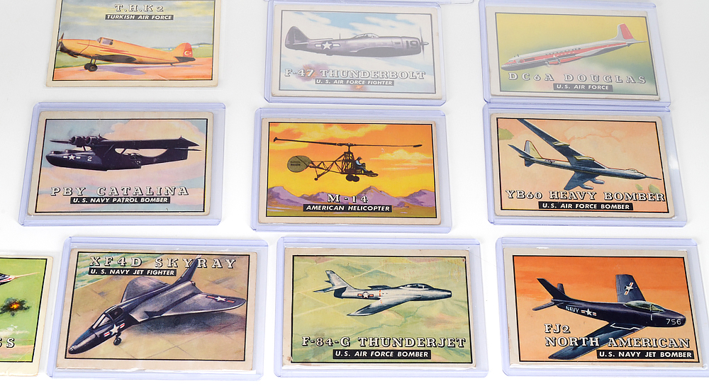 Thirty-Two 1952 Topps "Friend Or Foe Wings" Identification Trading Cards