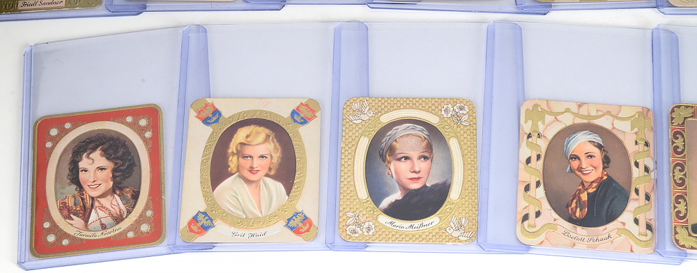 Fifty-Four 1934 "Kur Mark" German Cinema Stars Cigarettes Trading Cards