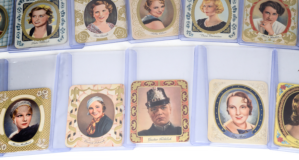 Fifty-Four 1934 "Kur Mark" German Cinema Stars Cigarettes Trading Cards